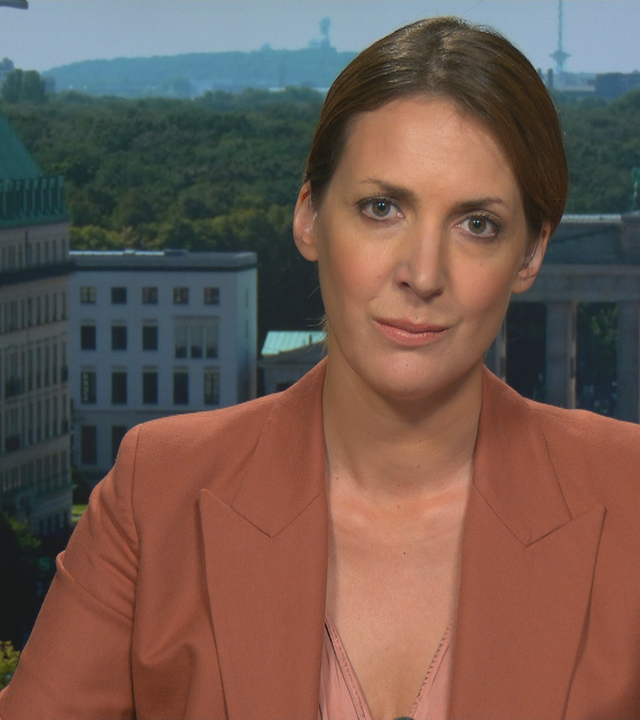 ZDF-Hauptstadtkorrespondentin Andrea Maurer bei ZDFheute live. 