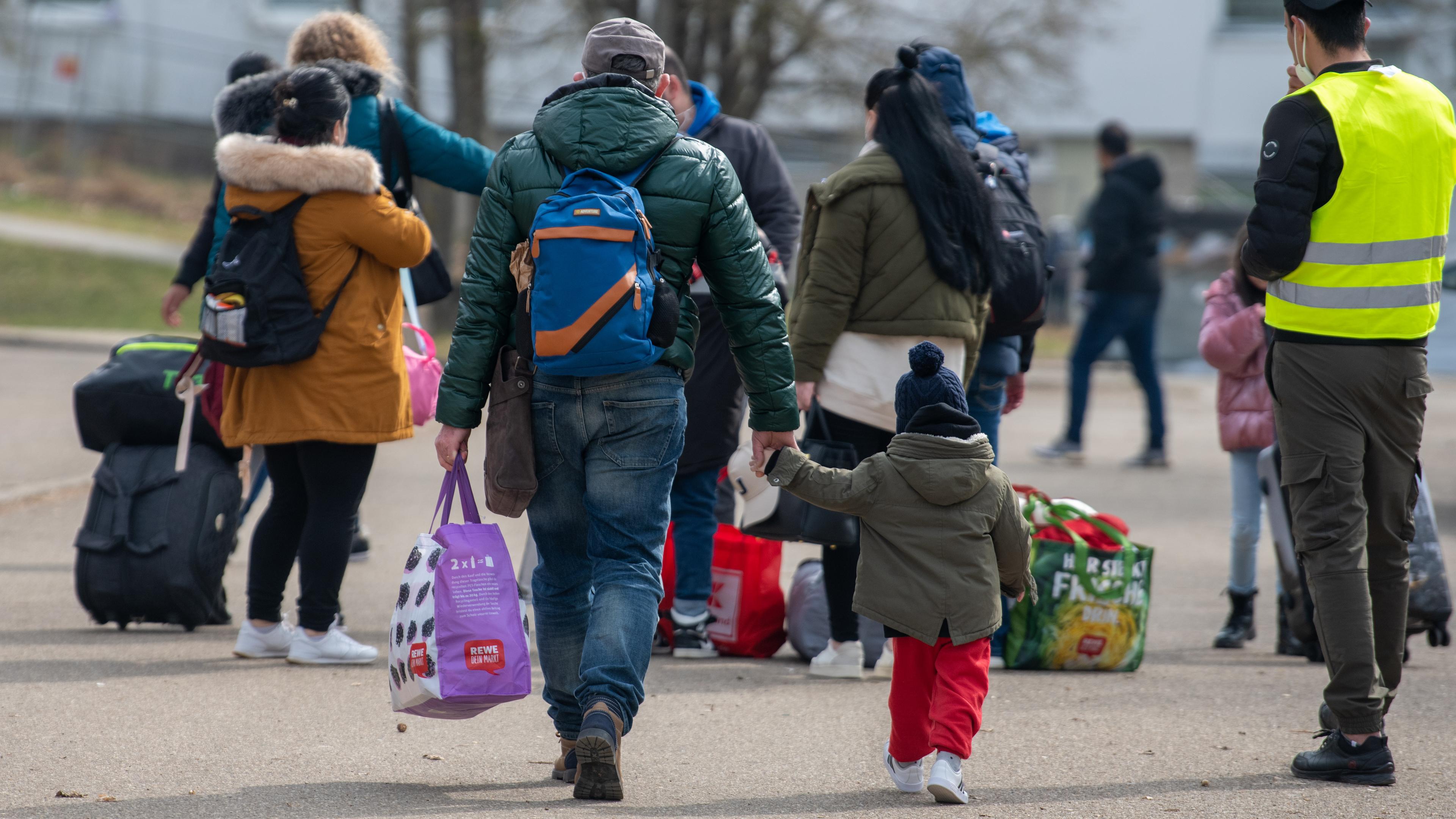 Neuankömmlinge in der Landeserstaufnahmestelle für Geflüchtete