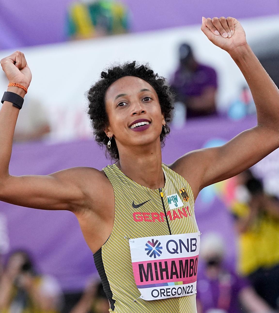 Malaika Mihambo bei der WM 2022 in in Eugene