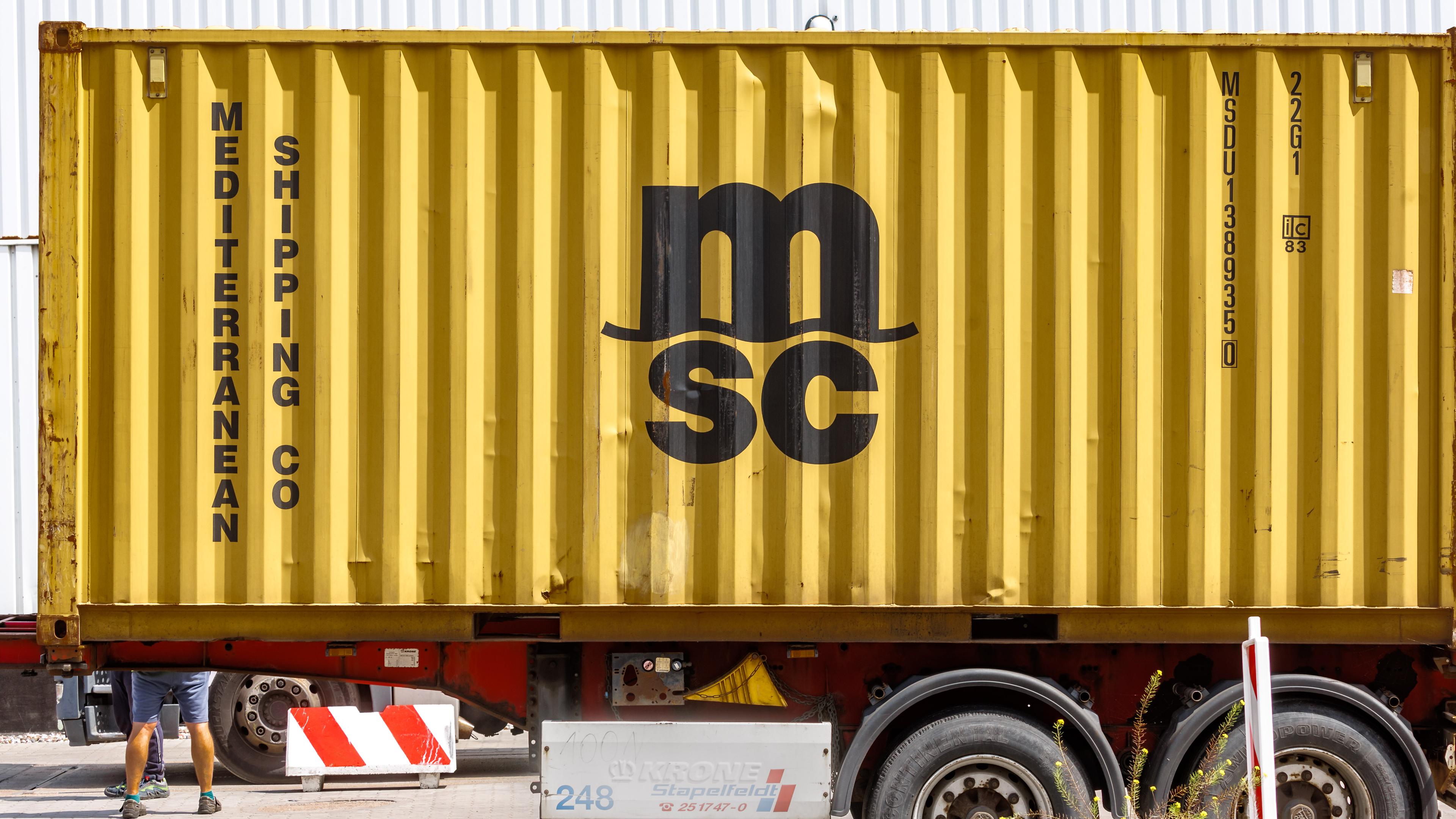 Kontainer von MSC