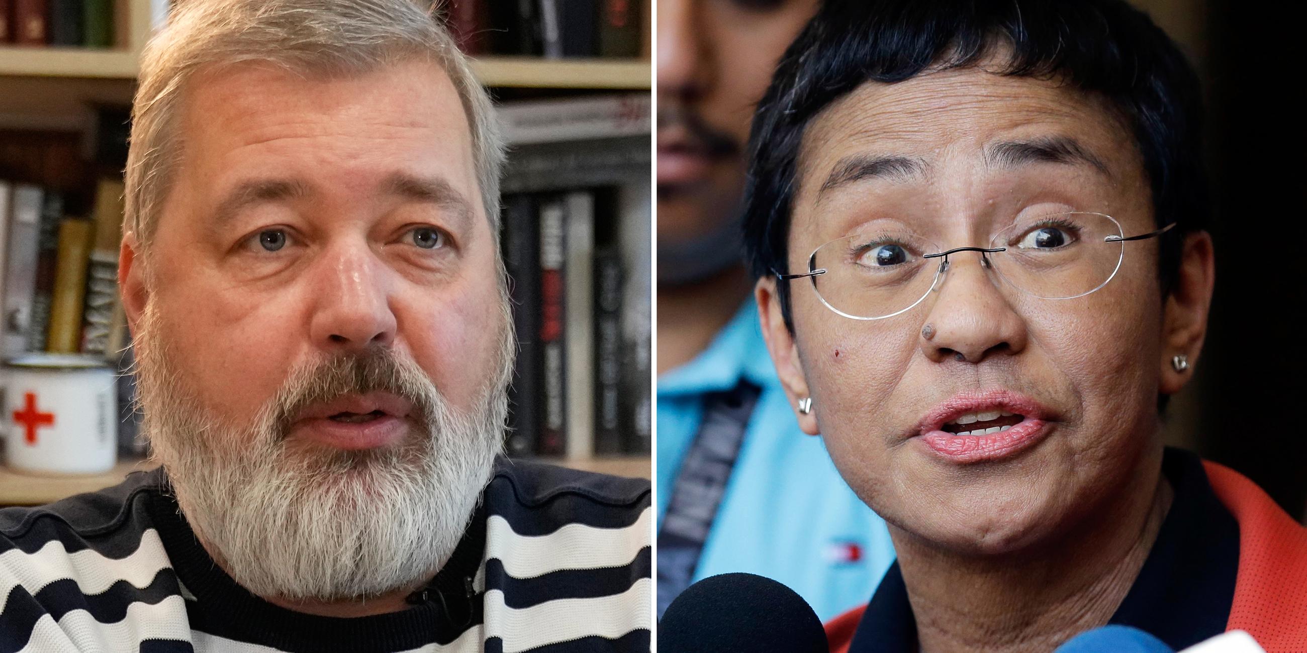 Dmitri Muratow und Maria Ressa