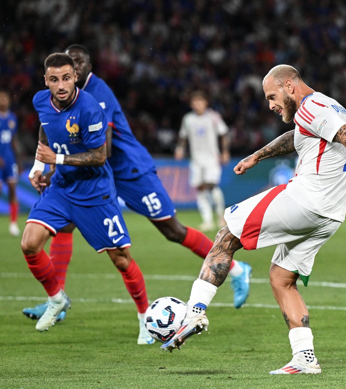 Nations-League-Spiel Frankreich gegen Italien am 06.09.24.