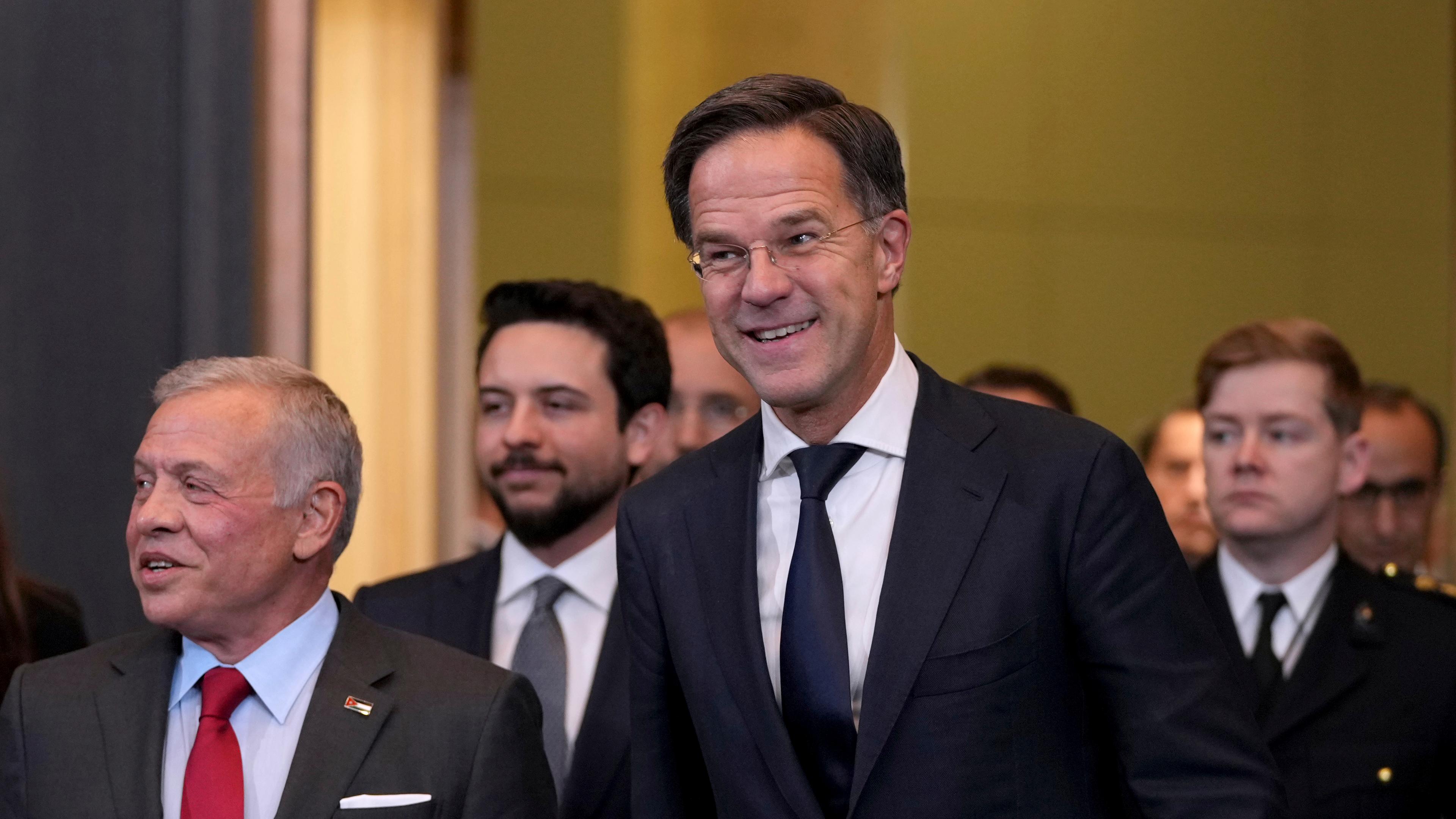 Rutte und Jordan's King Abdullah II (links)