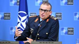 General Christian Badia, der ranghöchste deutsche General in der NATO, spricht auf einer Pressekonferenz.