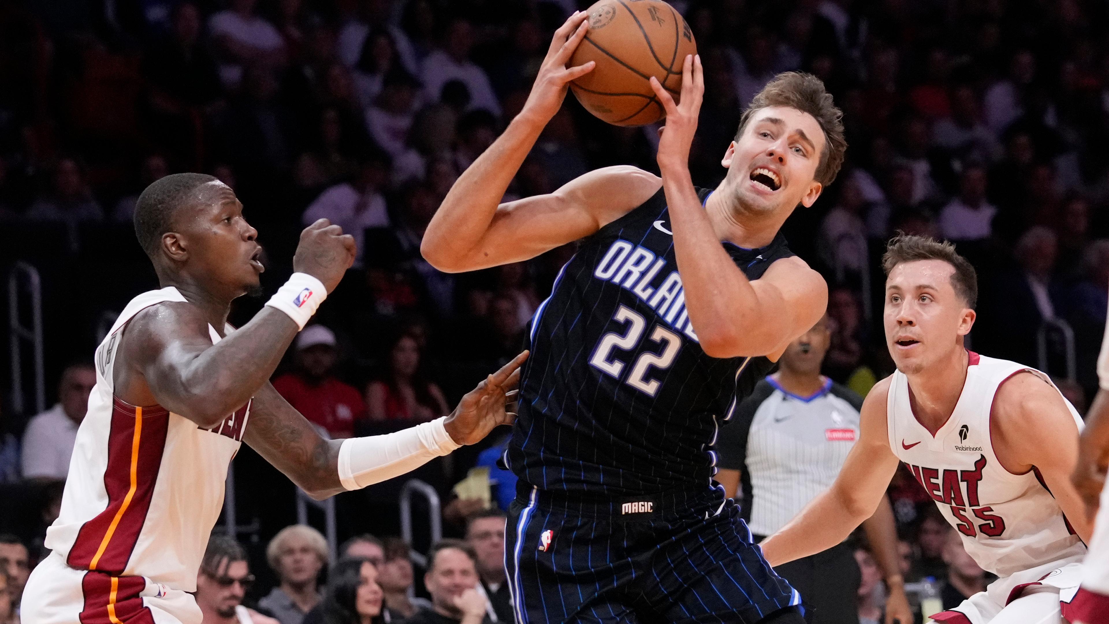 Orlando Magic-Forward und Nationalspieler Franz Wagner beim Wurfversuch