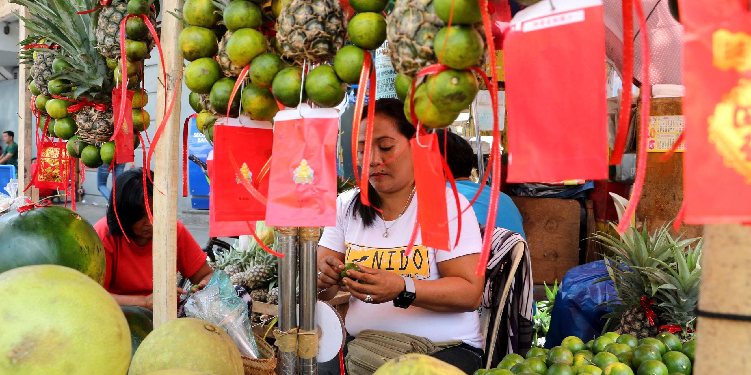 ein Obststand auf den Philippinen