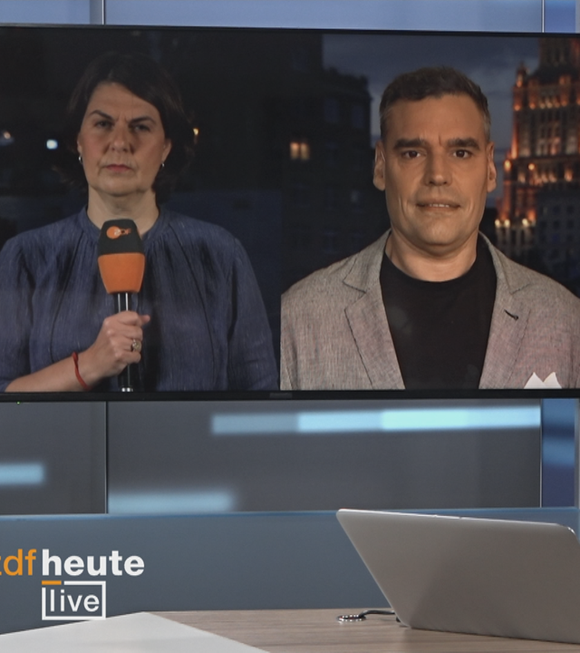 ZDF-Korrespondenten Anne Brühl und Armin Coerper zugeschaltet aus der Ukraine und Russland