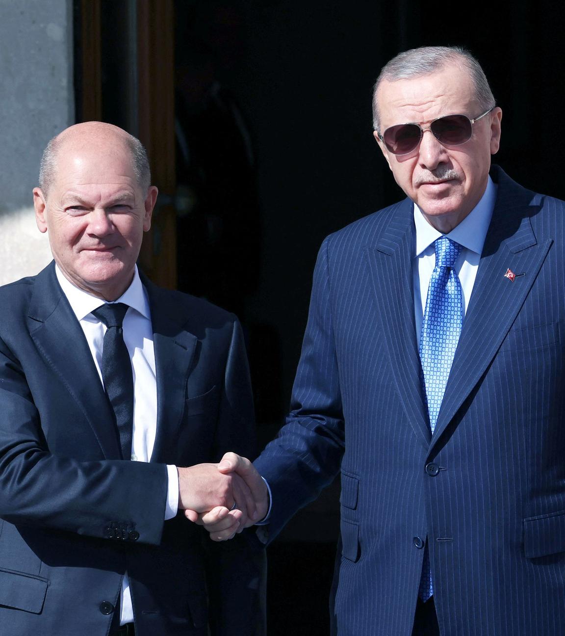 Olaf Scholz und Tayyip Erdogan am 19.10.2024.