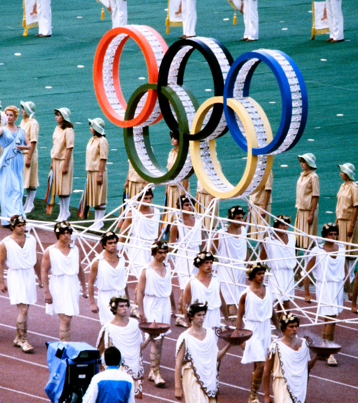 Eröffnungsfeier der Olympischen Sommerspiele am 19. Juli 1980 in Moskau.