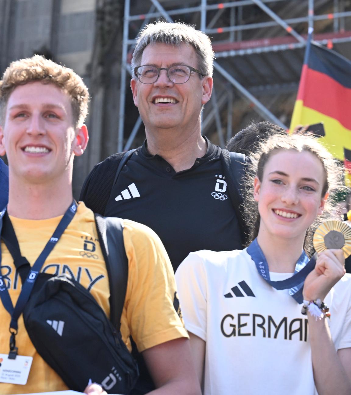 Ankunft der Olympioniken in Köln