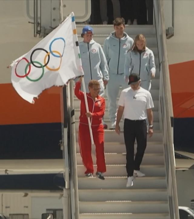 Olympische Flagge in LA