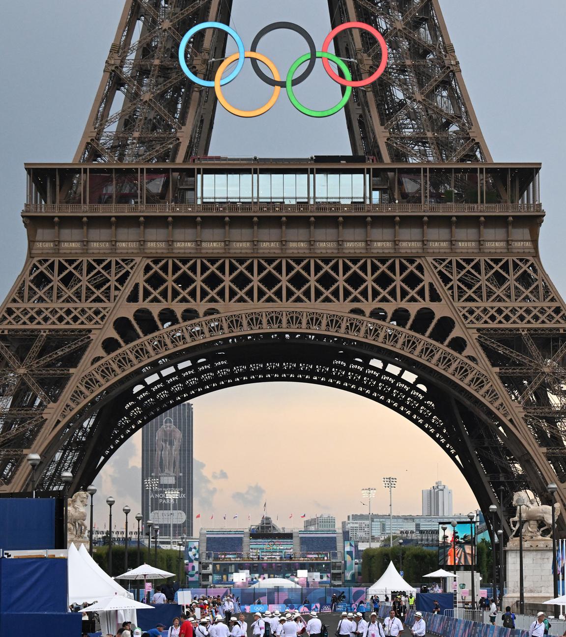 Der Effelturm in Paris zu Olympia 2024.