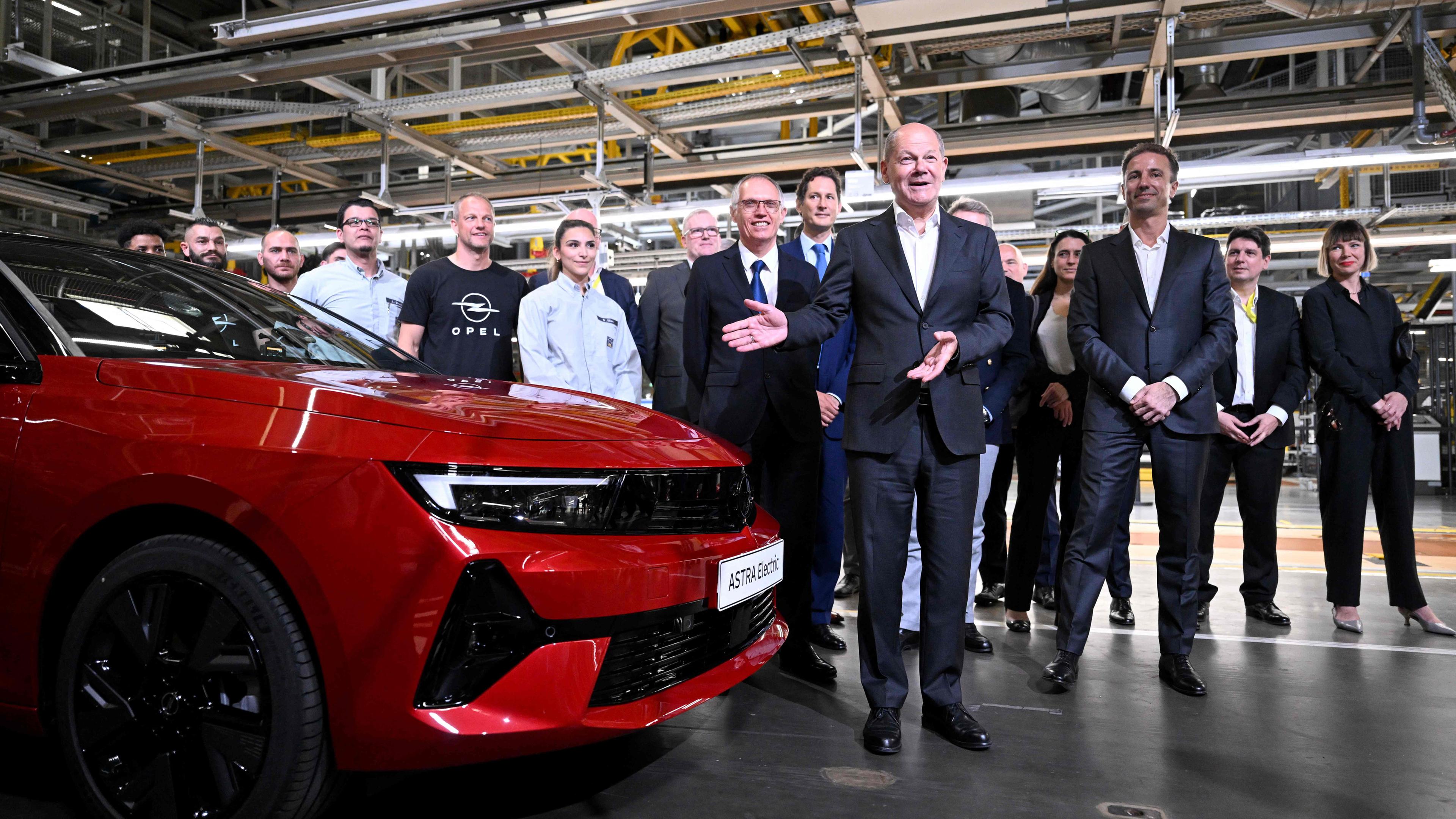 Olaf Scholz beim Festakt zu 125 Jahre Fahrzeugbau bei Opel