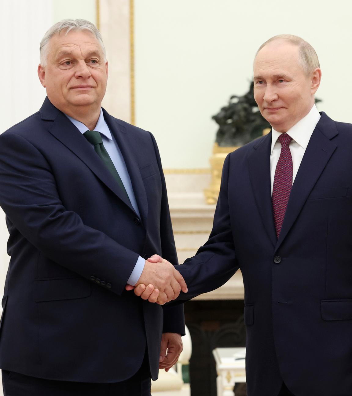 Russland, Moskau: Ungarns Premierminister Viktor Orban und Russlands Präsident Wladimir Putin