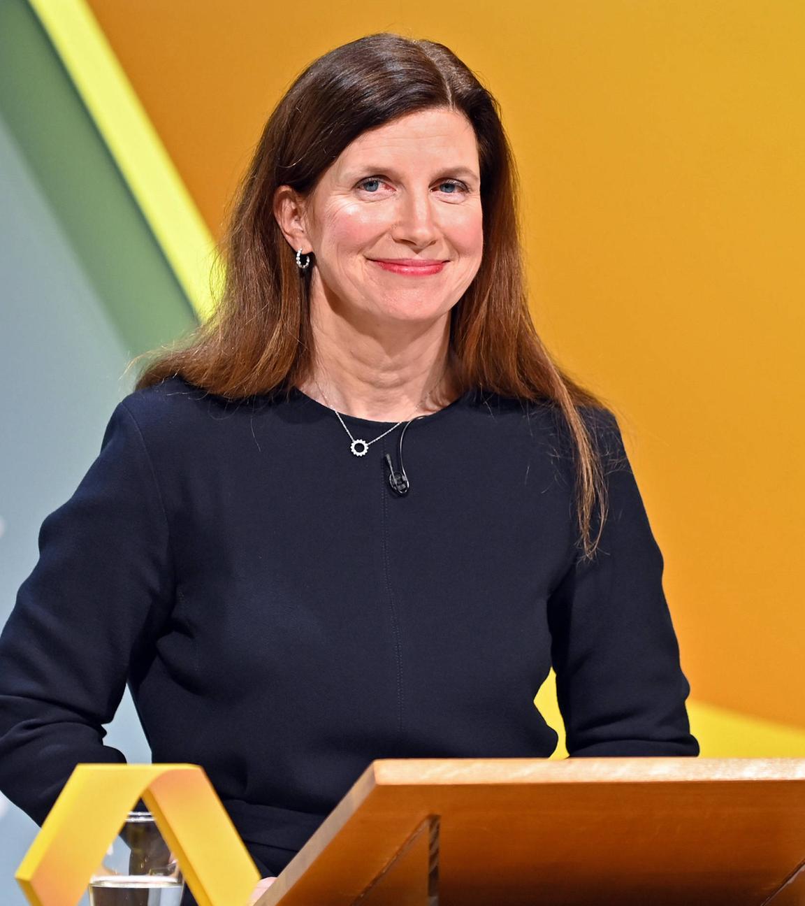 Dr. Bettina Orlopp bei der Bilanzpressekonferenz der Commerzbank AG am 15.02.2024 in Frankfurt 