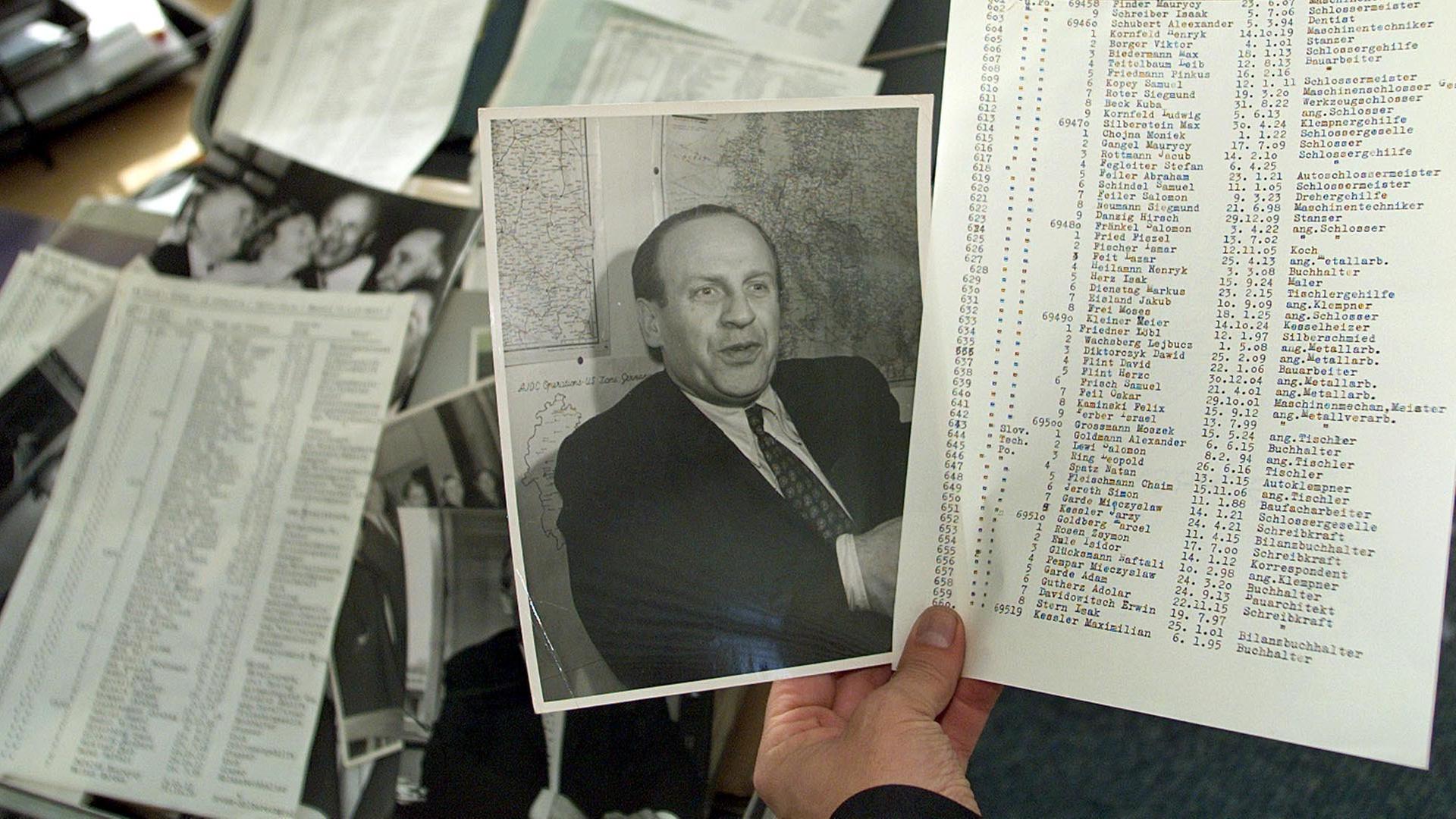 Oskar Schindler, schriftlicher Nachlass in Redaktionsräumen der Stuttgarter Zeitung 