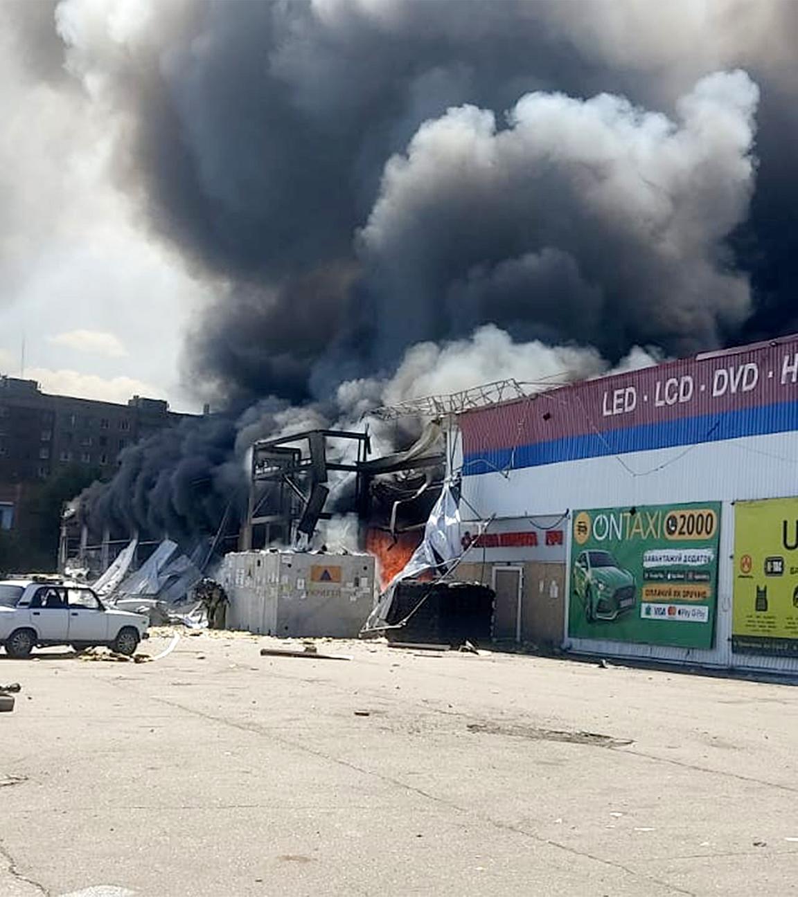 Angriff auf einen Supermarkt im ostukrainischen Kostjantyniwka