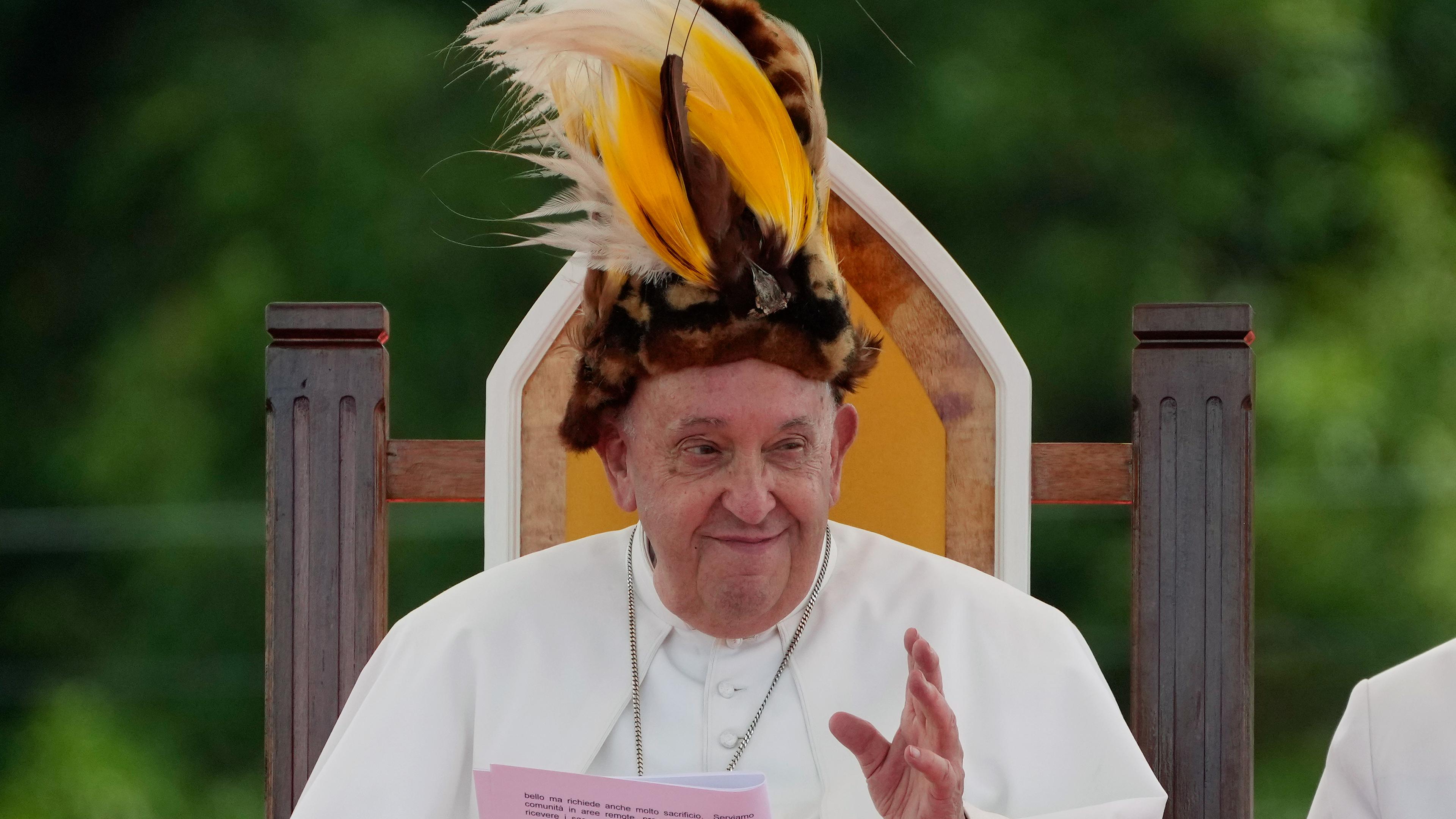 Papst Franziskus bei einer Messe in Papua-Neuguinea