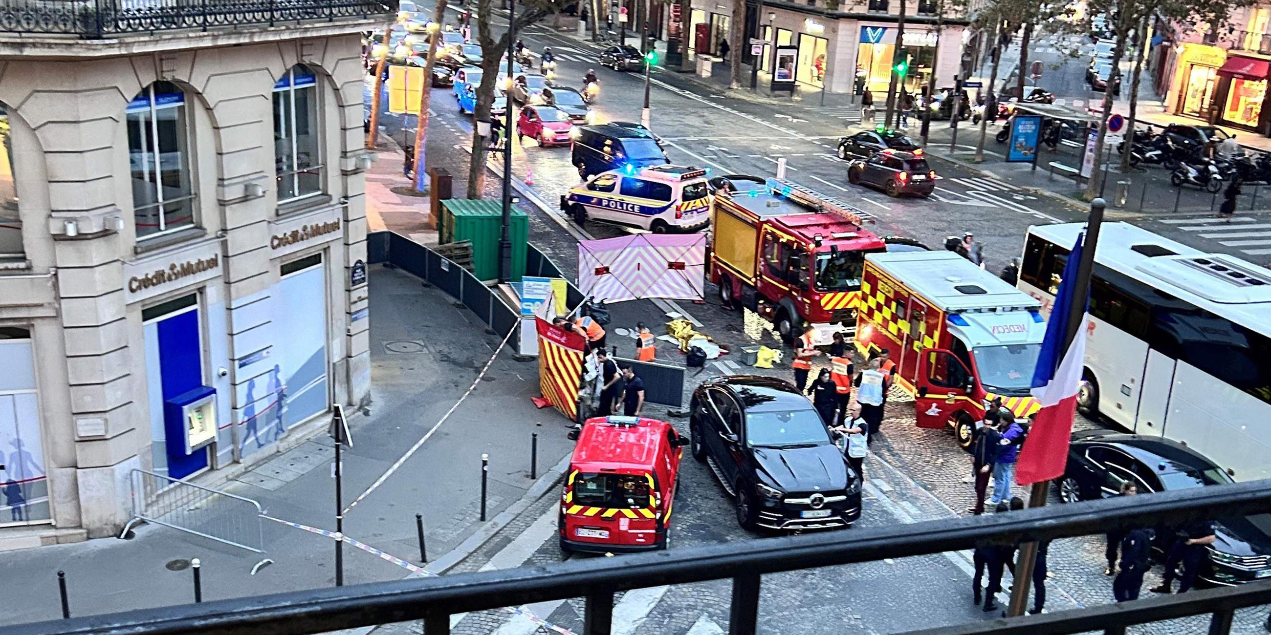 Unfallstelle in Paris