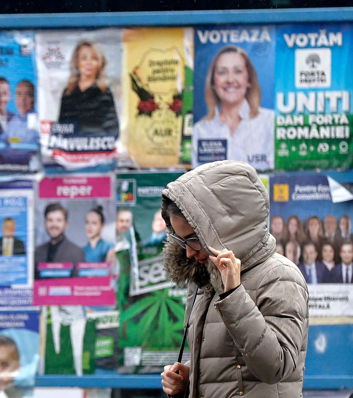 Vor der Parlamentswahl in Rumänien.