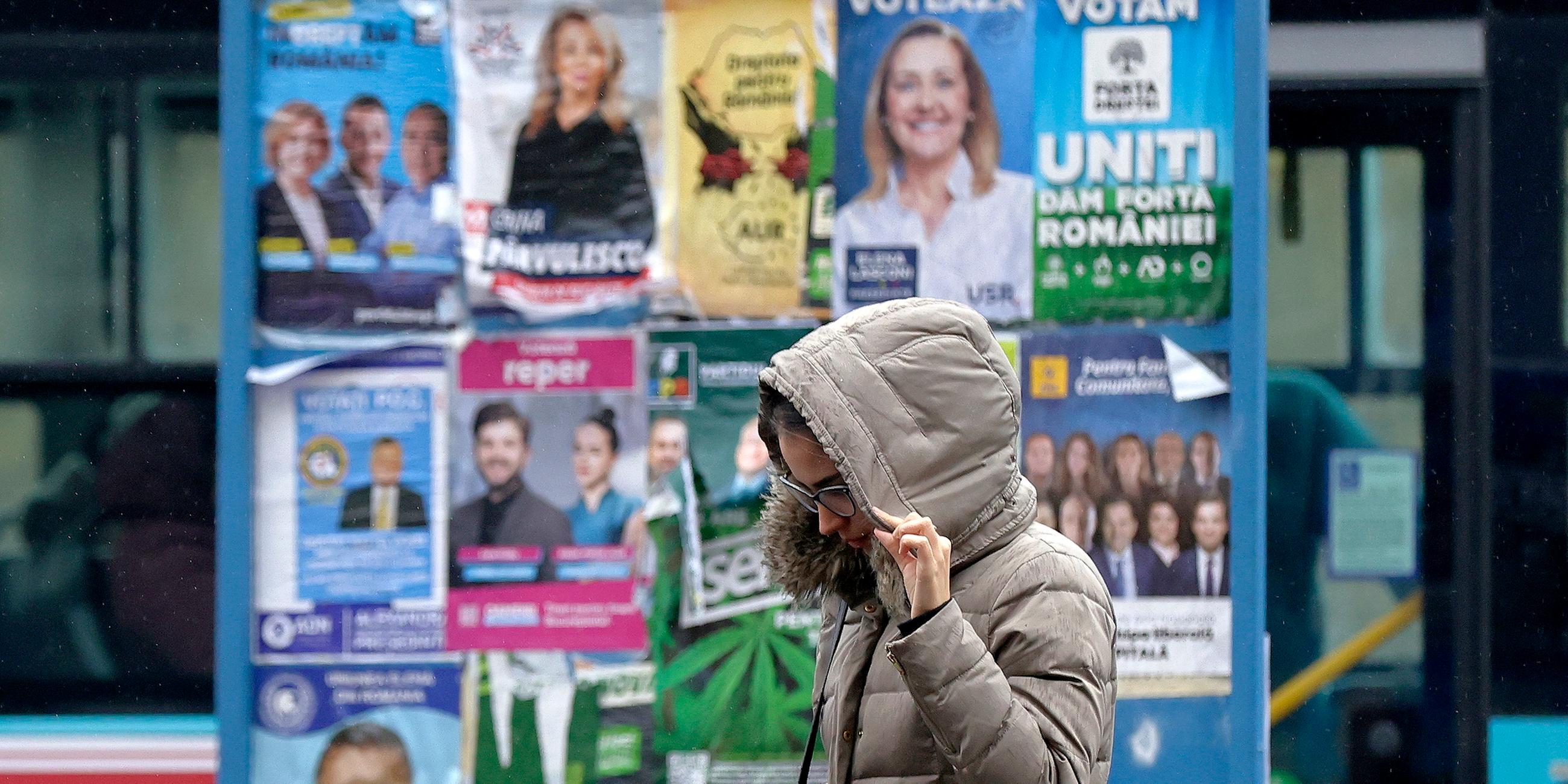 Vor der Parlamentswahl in Rumänien.