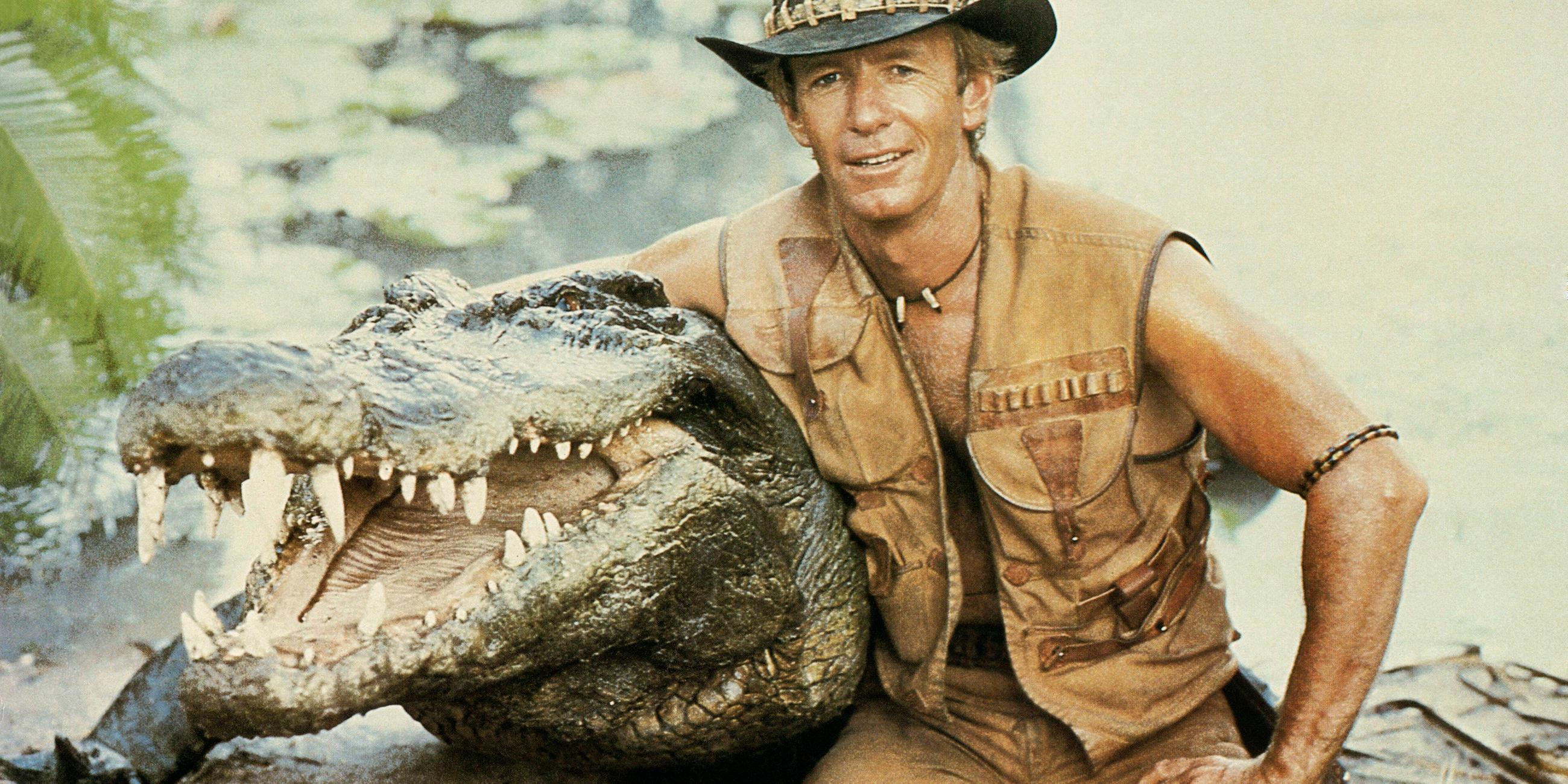 Paul Hogan mit Krokodil