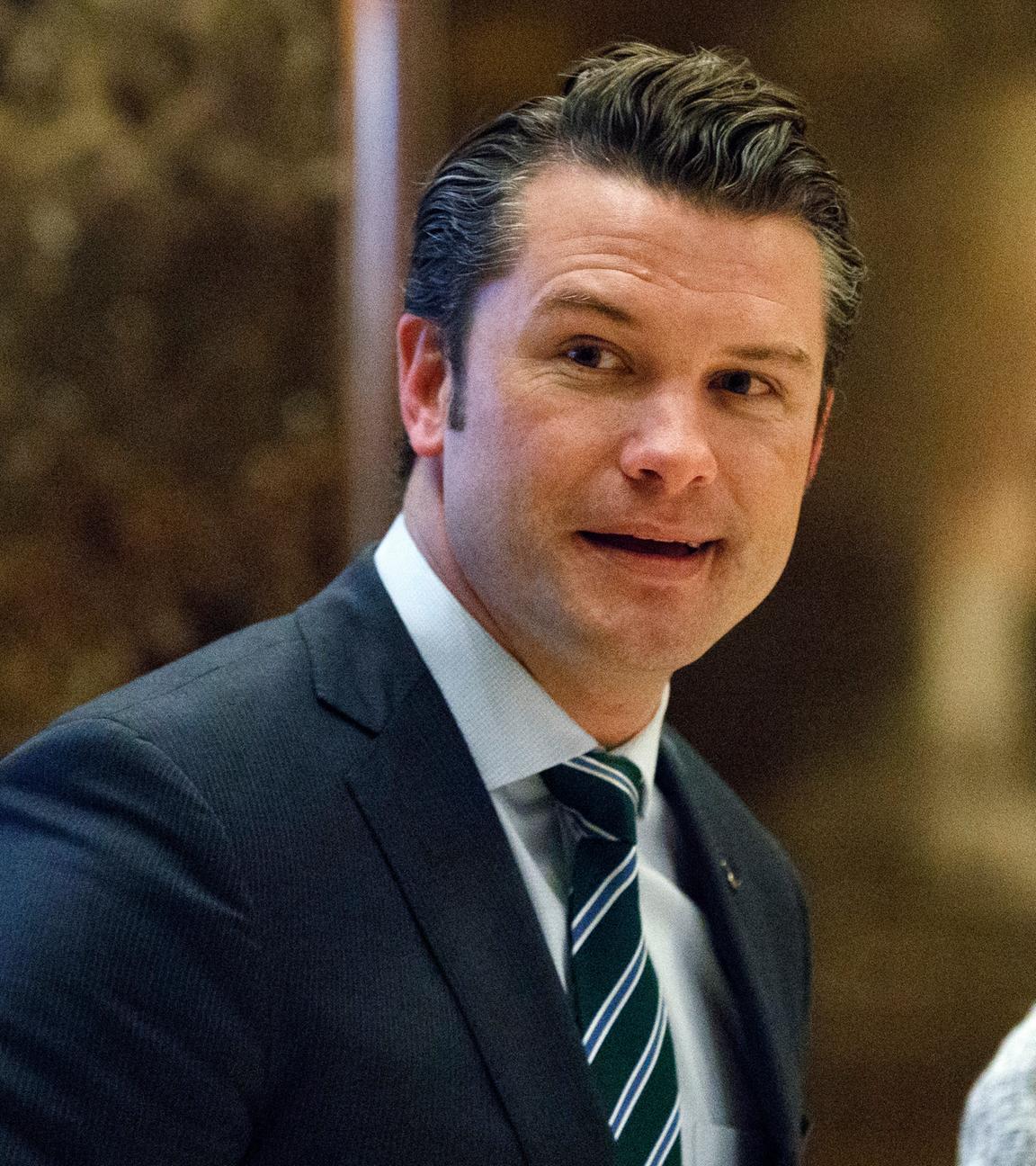 Pete Hegseth nach einem Meeting.