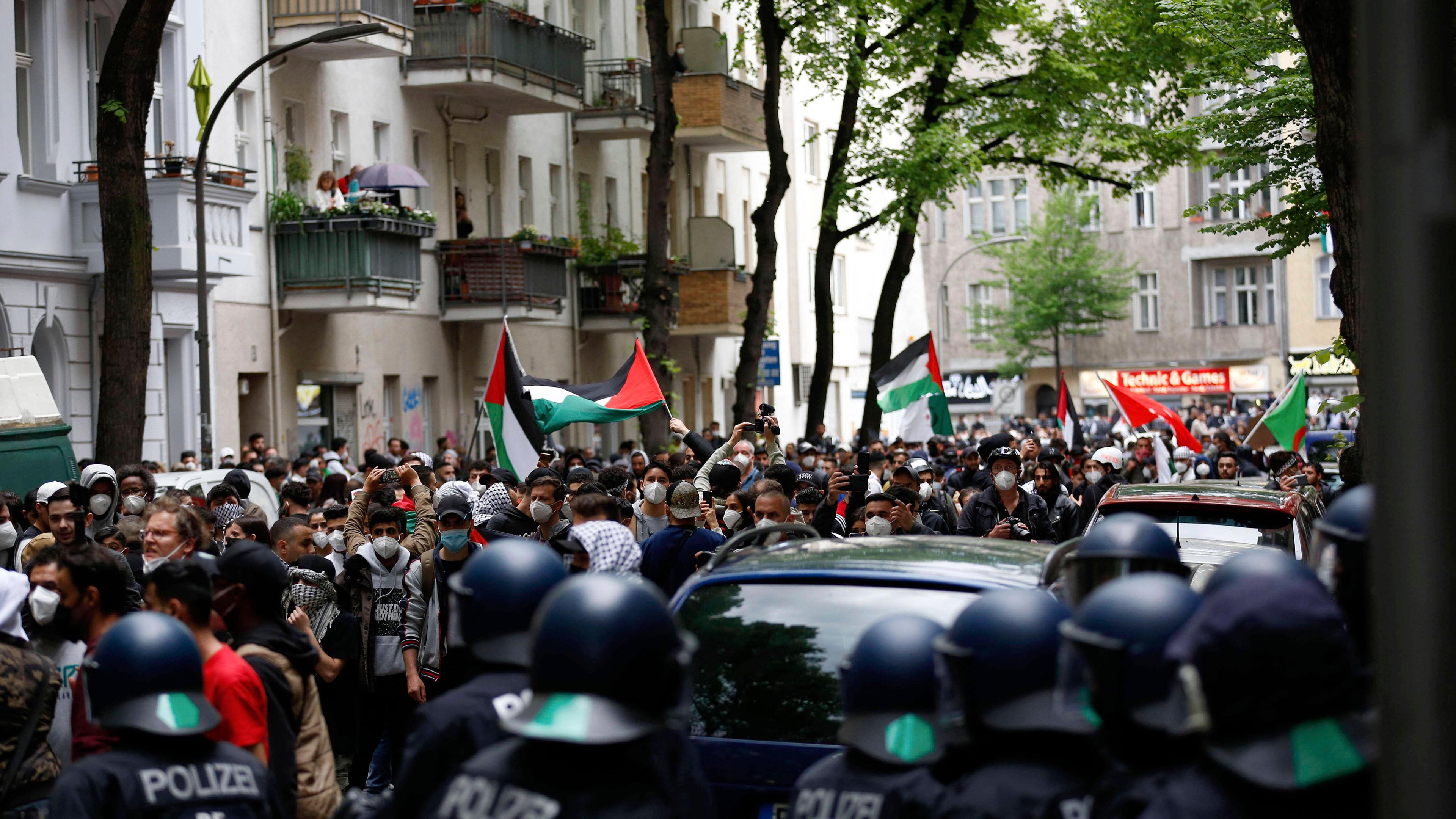 Pro-palästinensische Demonstration in Berlin anlässlich des Krieges zwischen Israel und der Hamas