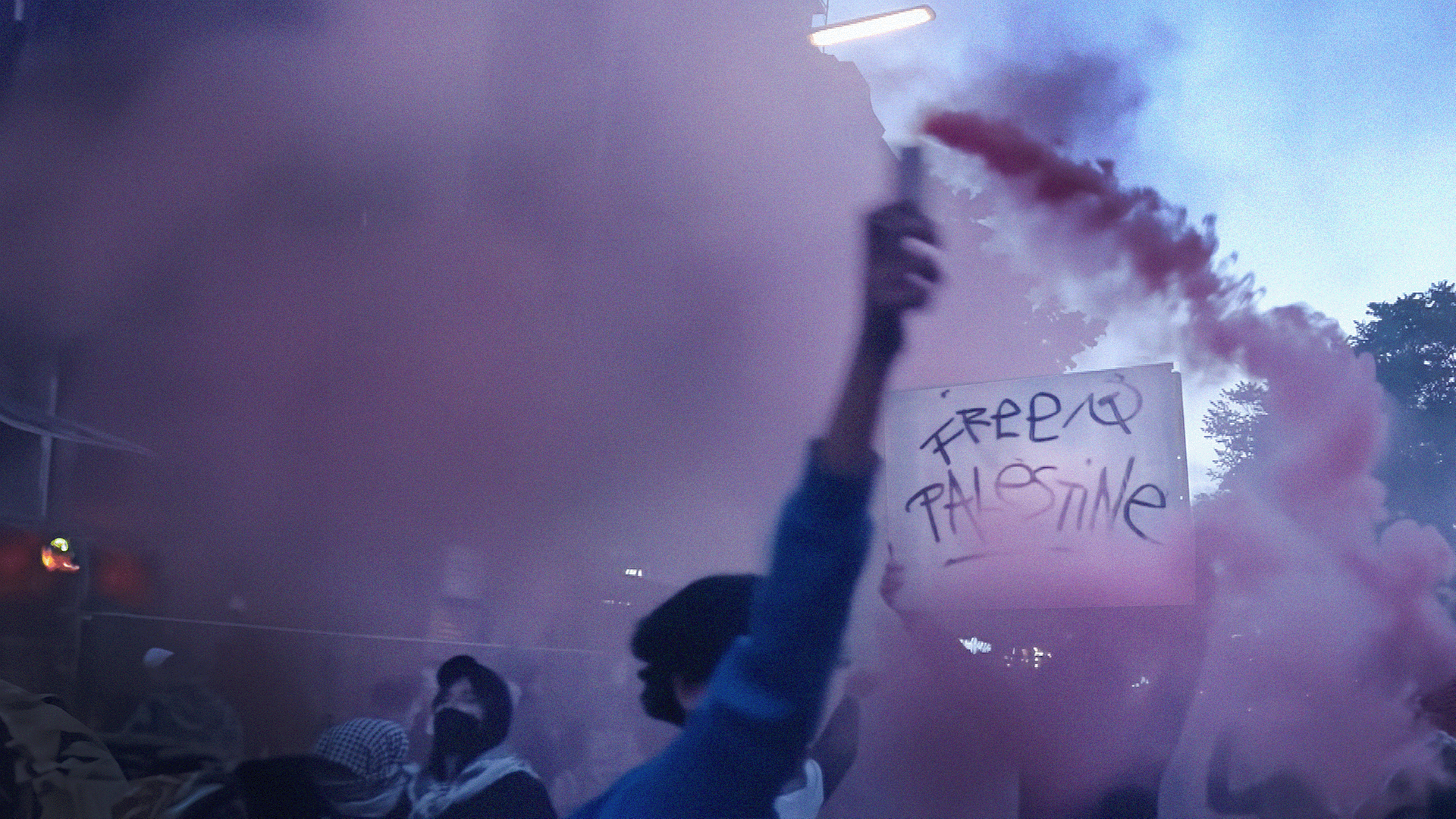 Straßenproteste von pro-palästinensischen Demonstranten auf deutschen Straßen