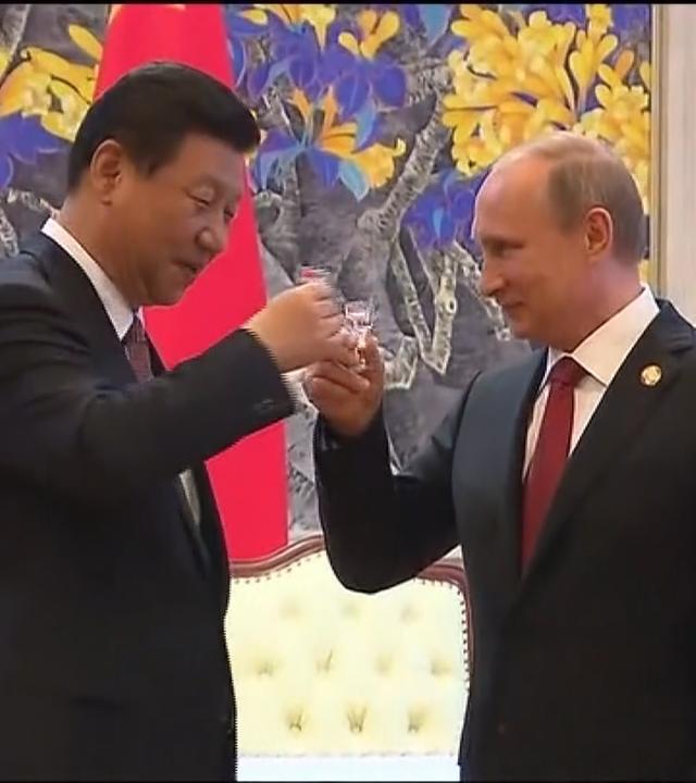 Xi Jinping und Wladimir Putin (rechts)