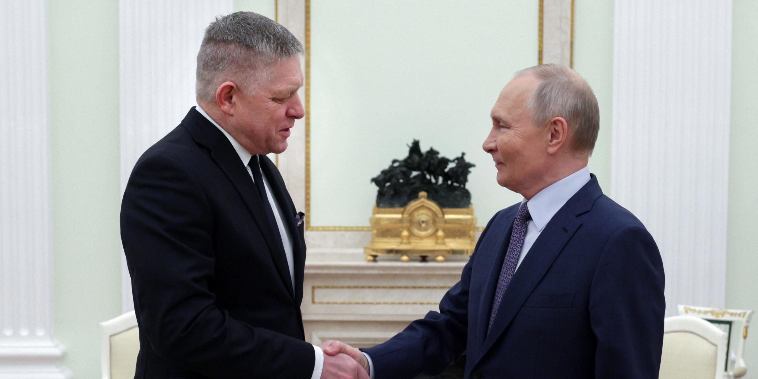 Russischer Präsident Putin trifft slowakischen Premierminister Fico in Moskau