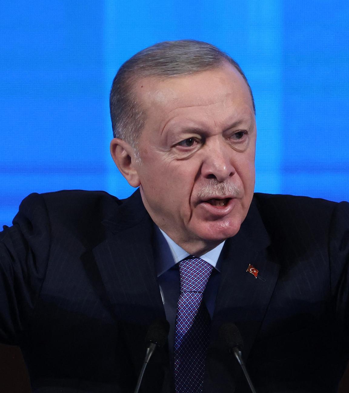 Recep Tayyip Erdogan am 30.01.2024 in Ankara (Türkei)