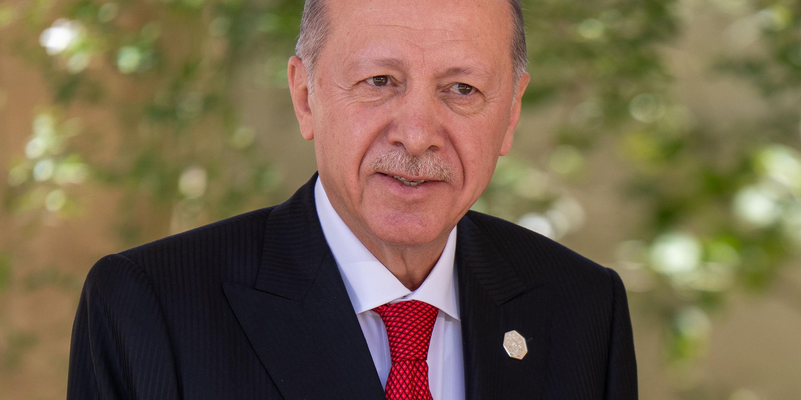Italien, Bari: Recep Tayyip Erdogan, Präsident der Türkei