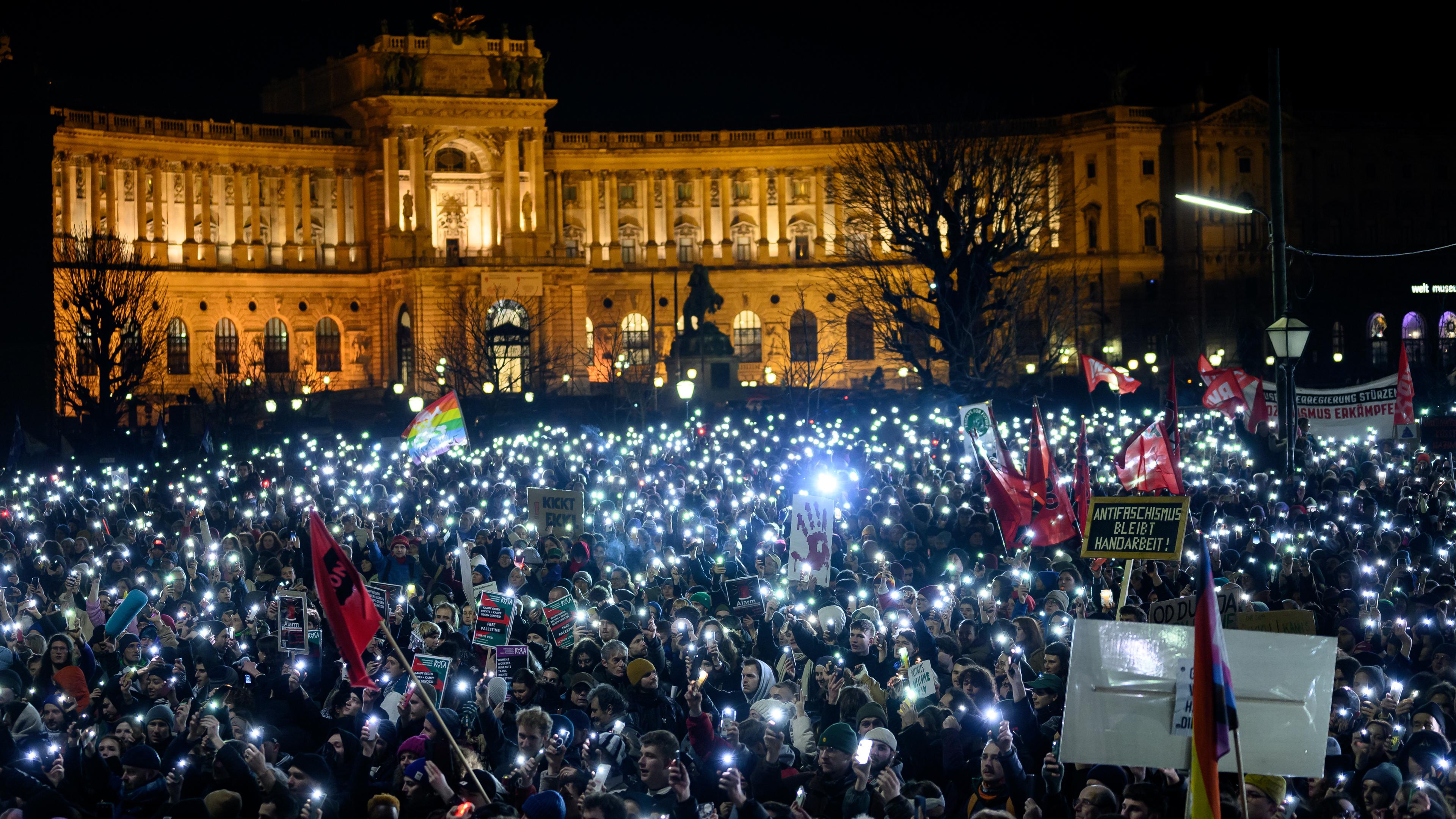 Proteste in Wien.