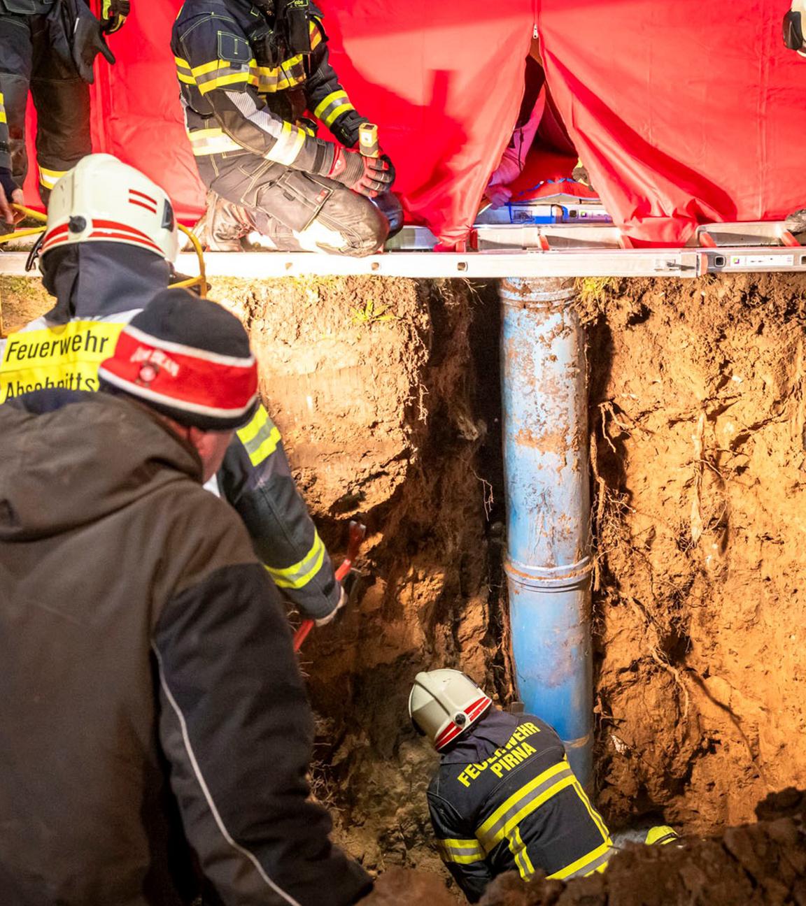 Rettungsaktion für Kleinkind in Pirna