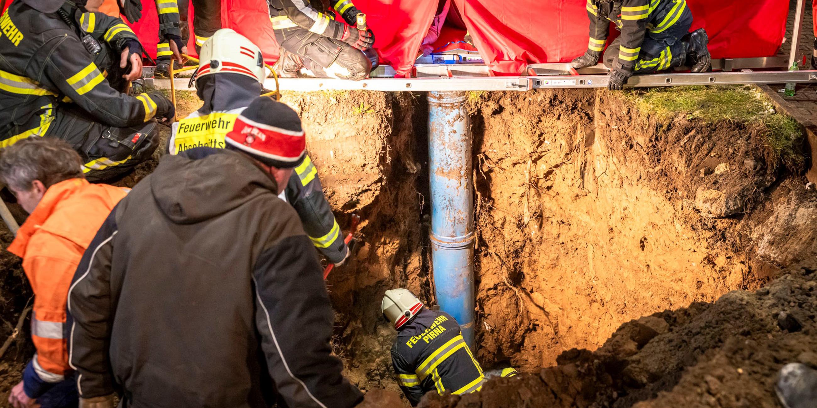 Rettungsaktion für Kleinkind in Pirna