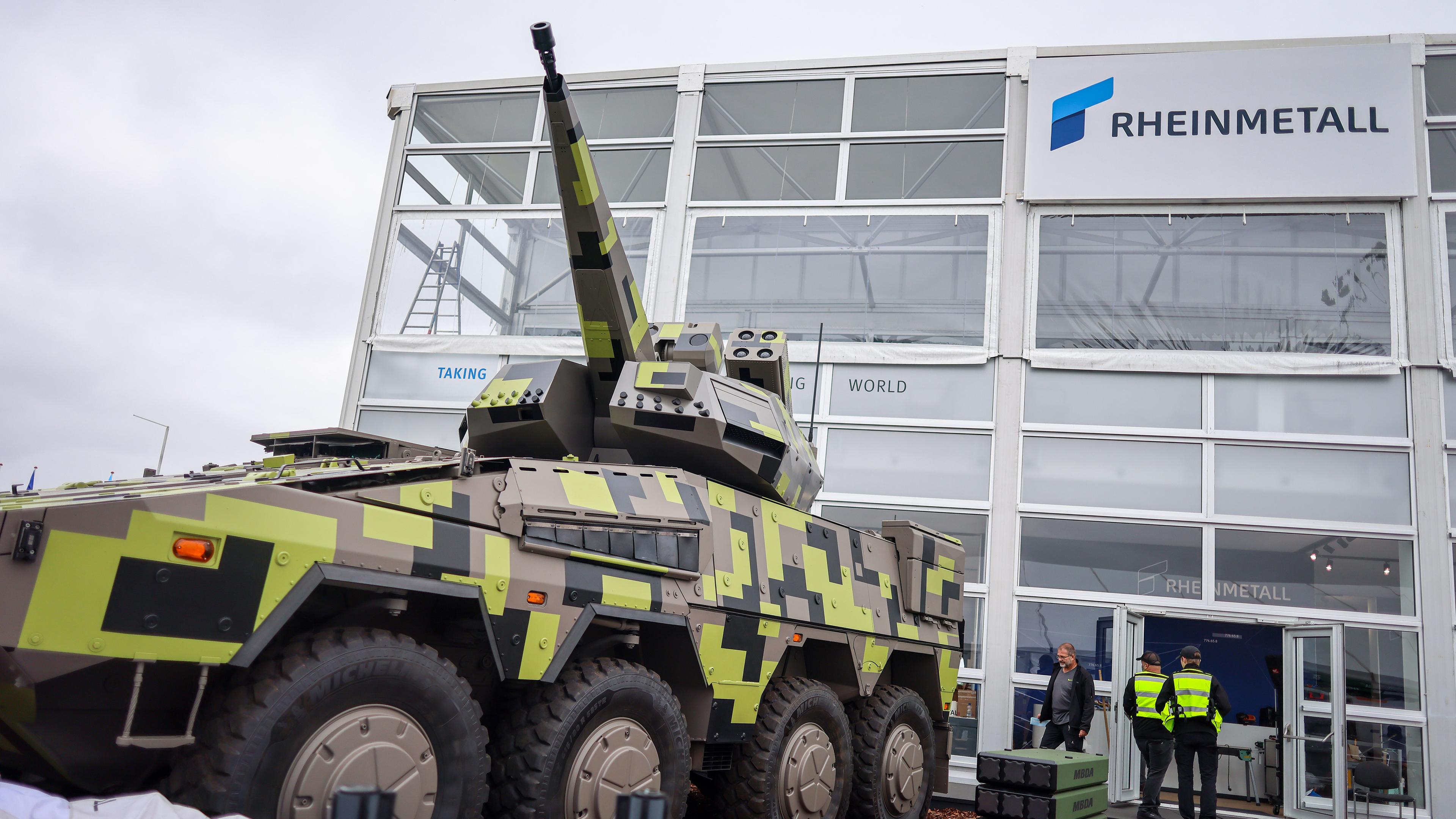 Ein Panzer von Rheinmetall bei der ILA Berlin Air Show 2024.