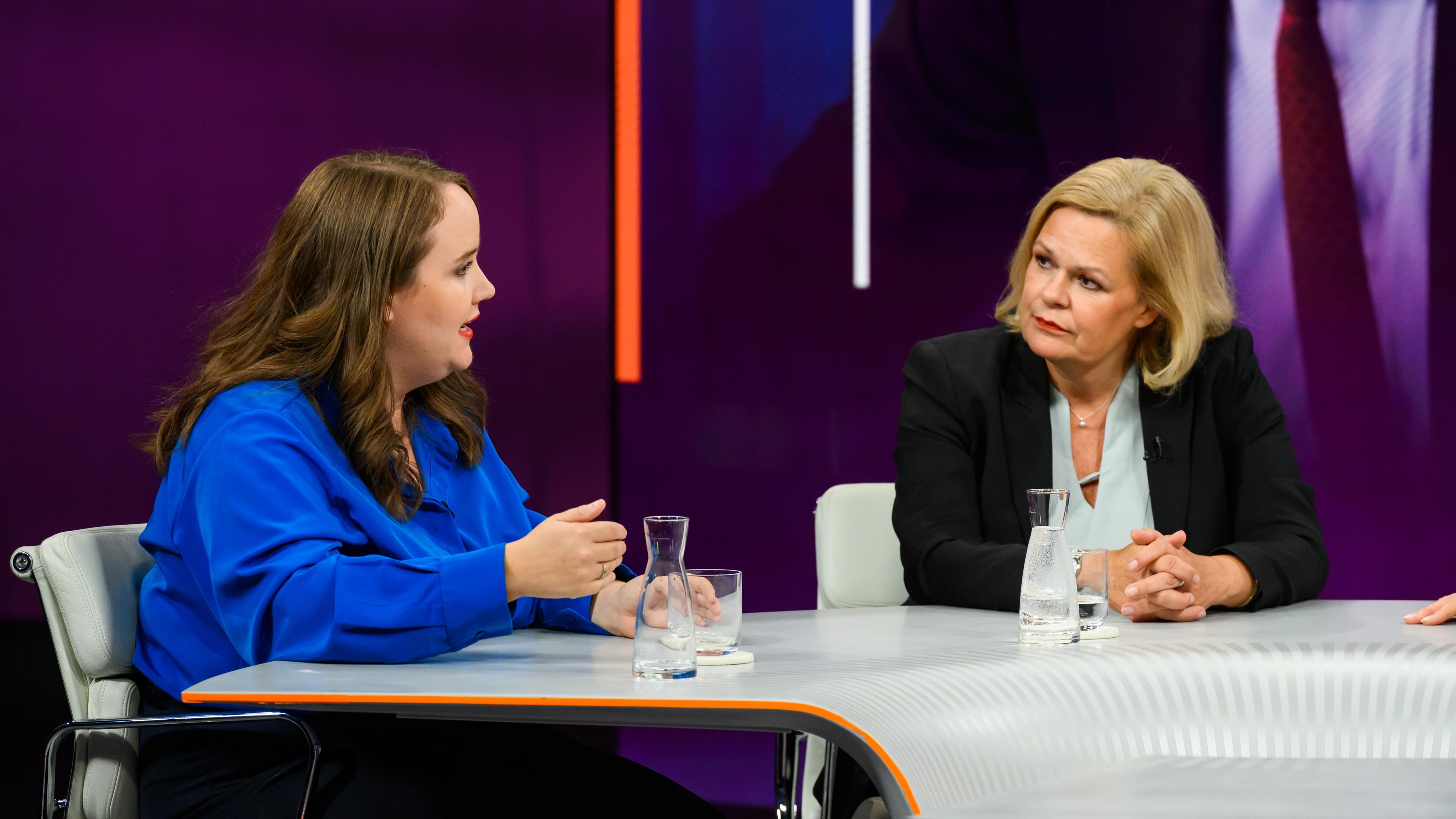  Ricarda Lang und Nancy Faeser bei Maybrit Illner