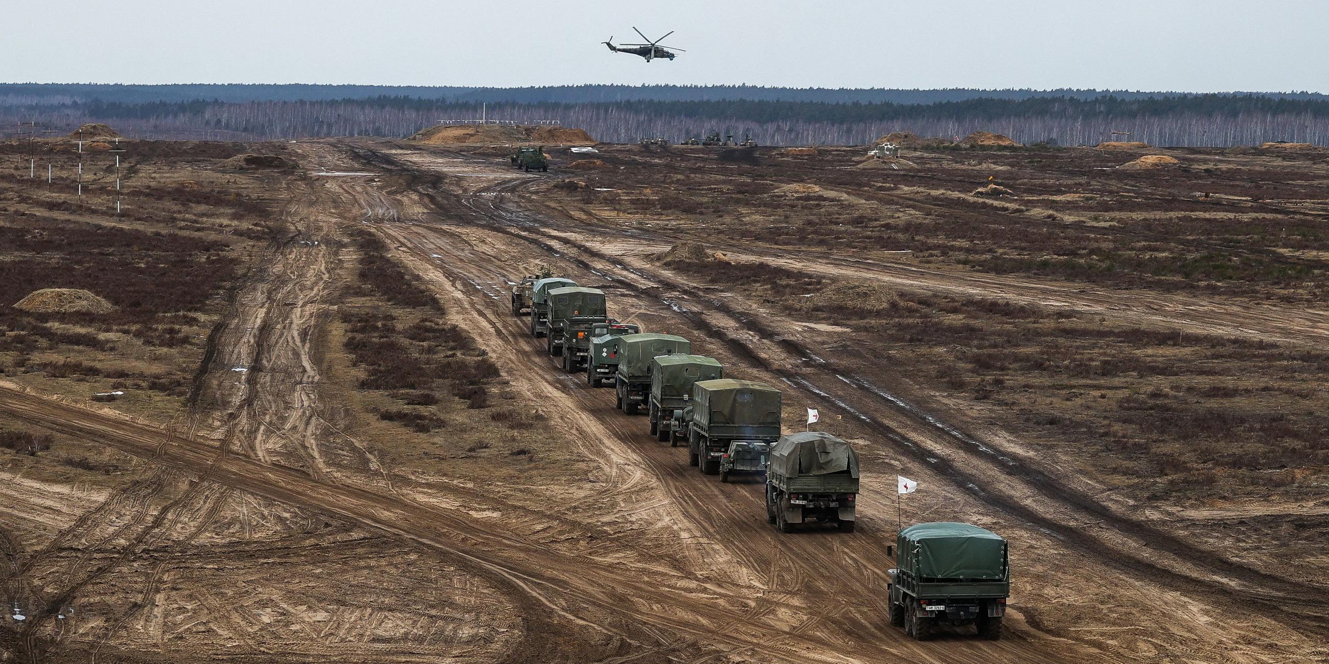 Gemeinsame Militärübungen der Streitkräfte aus Russland und Belarus in der Region Brest
