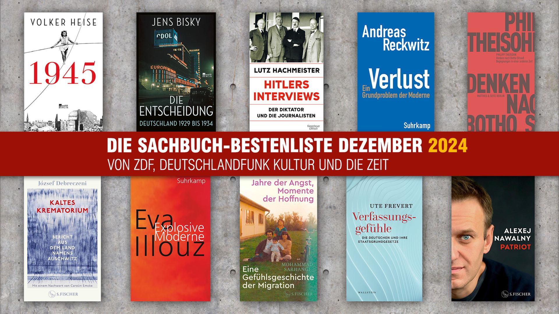 Die Titel der Sachbuch-Bestenliste für Dezember 2024