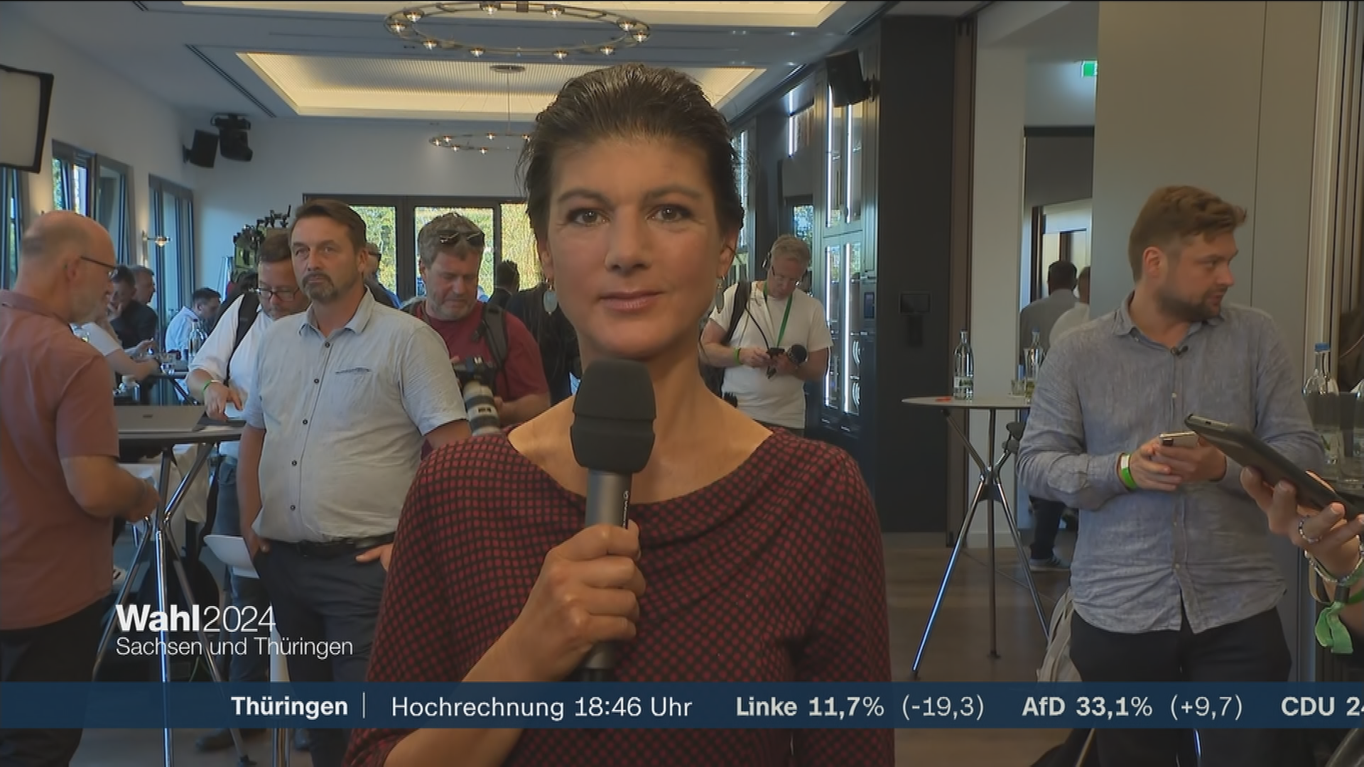 Sahra Wagenknecht (BSW) zu den Landtagswahlen in Thürigen und Sachsen