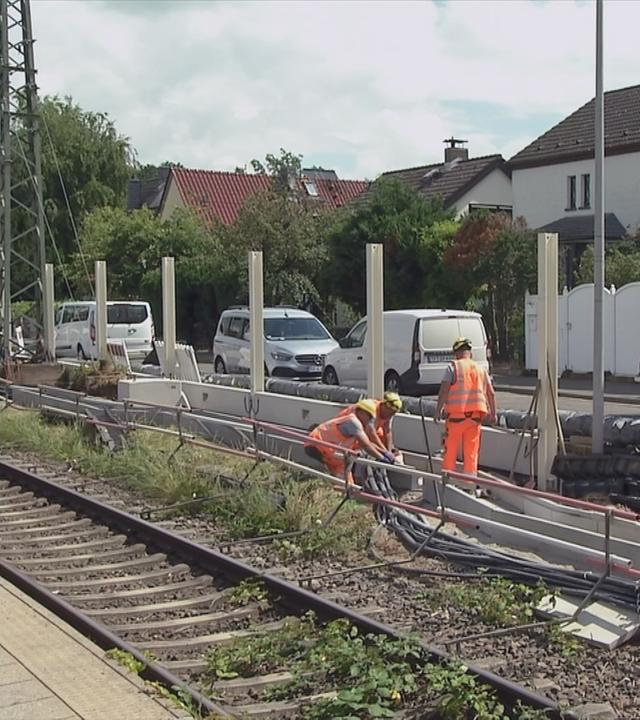 Bauarbeiten am Gleis