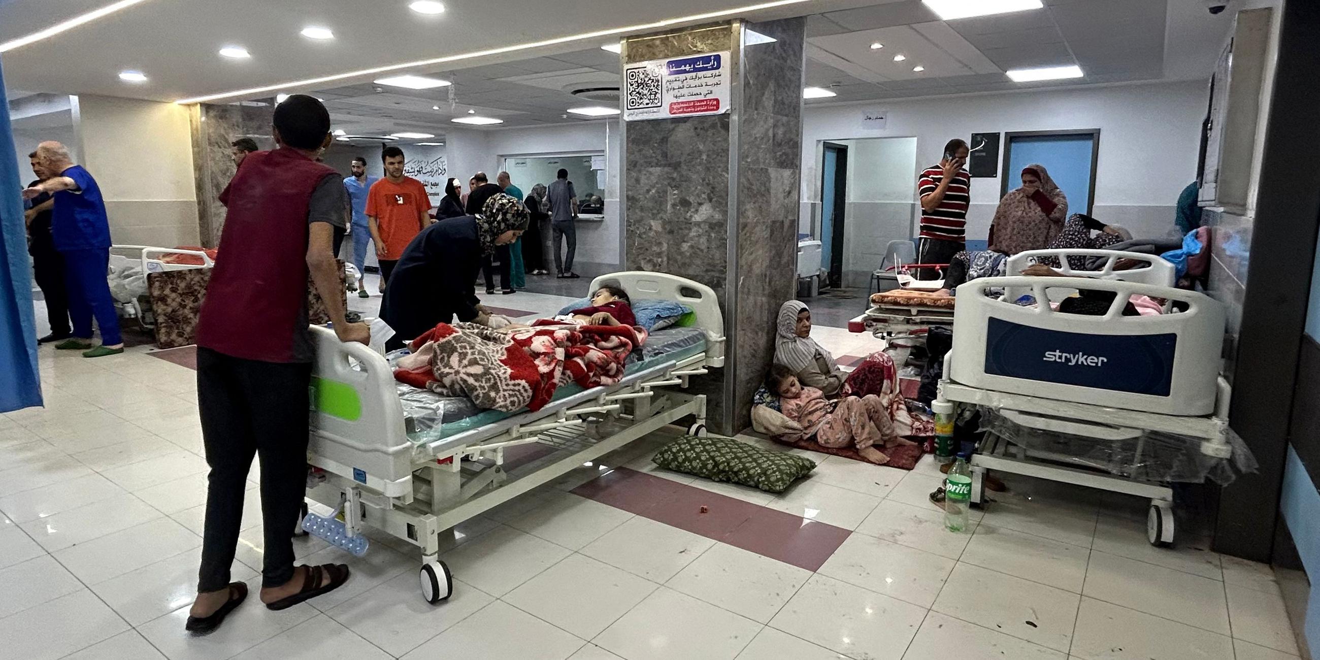 Patienten im Schifa-Krankenhaus in Gaza-Stadt