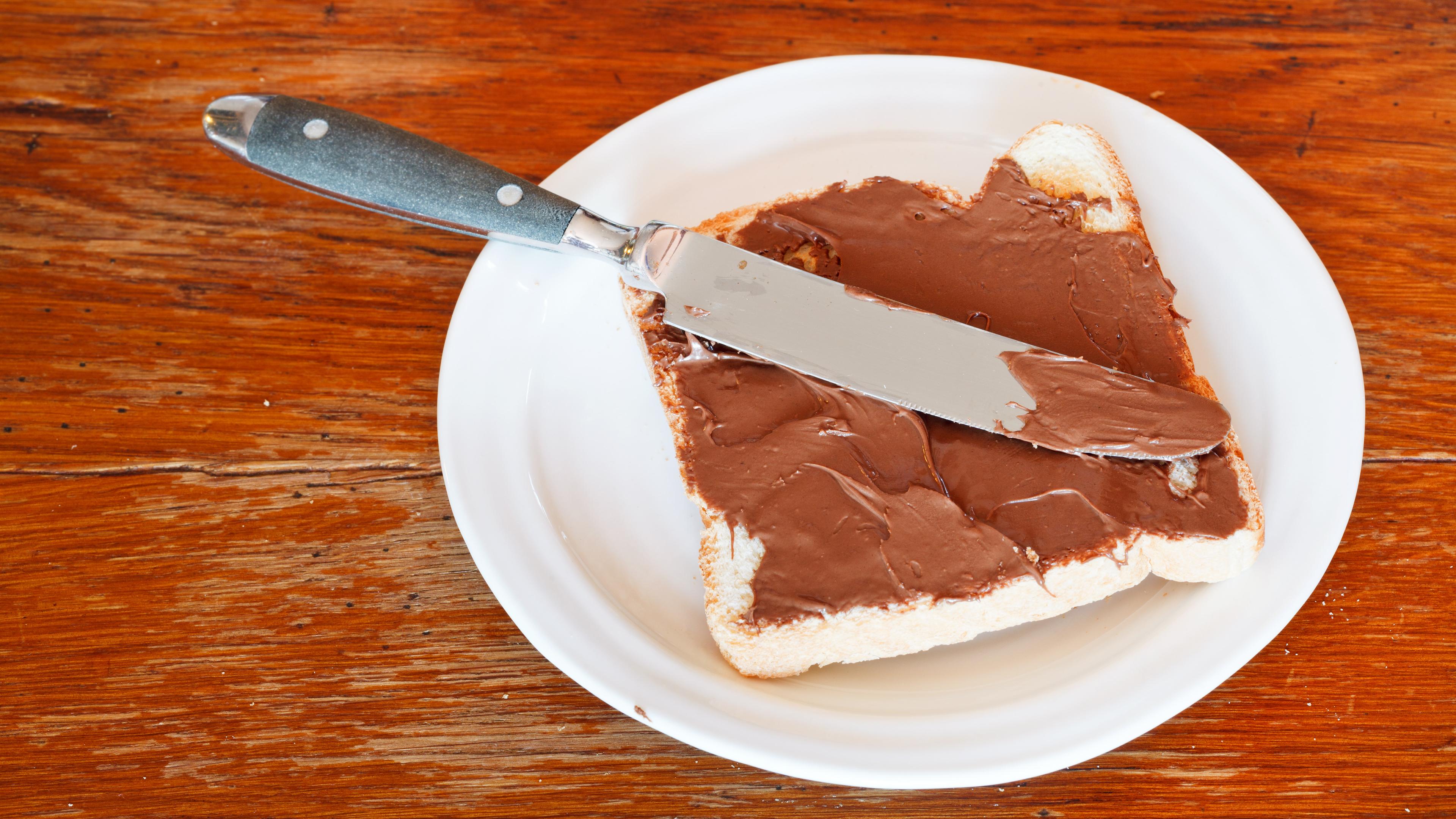 Toast mit Schokocreme