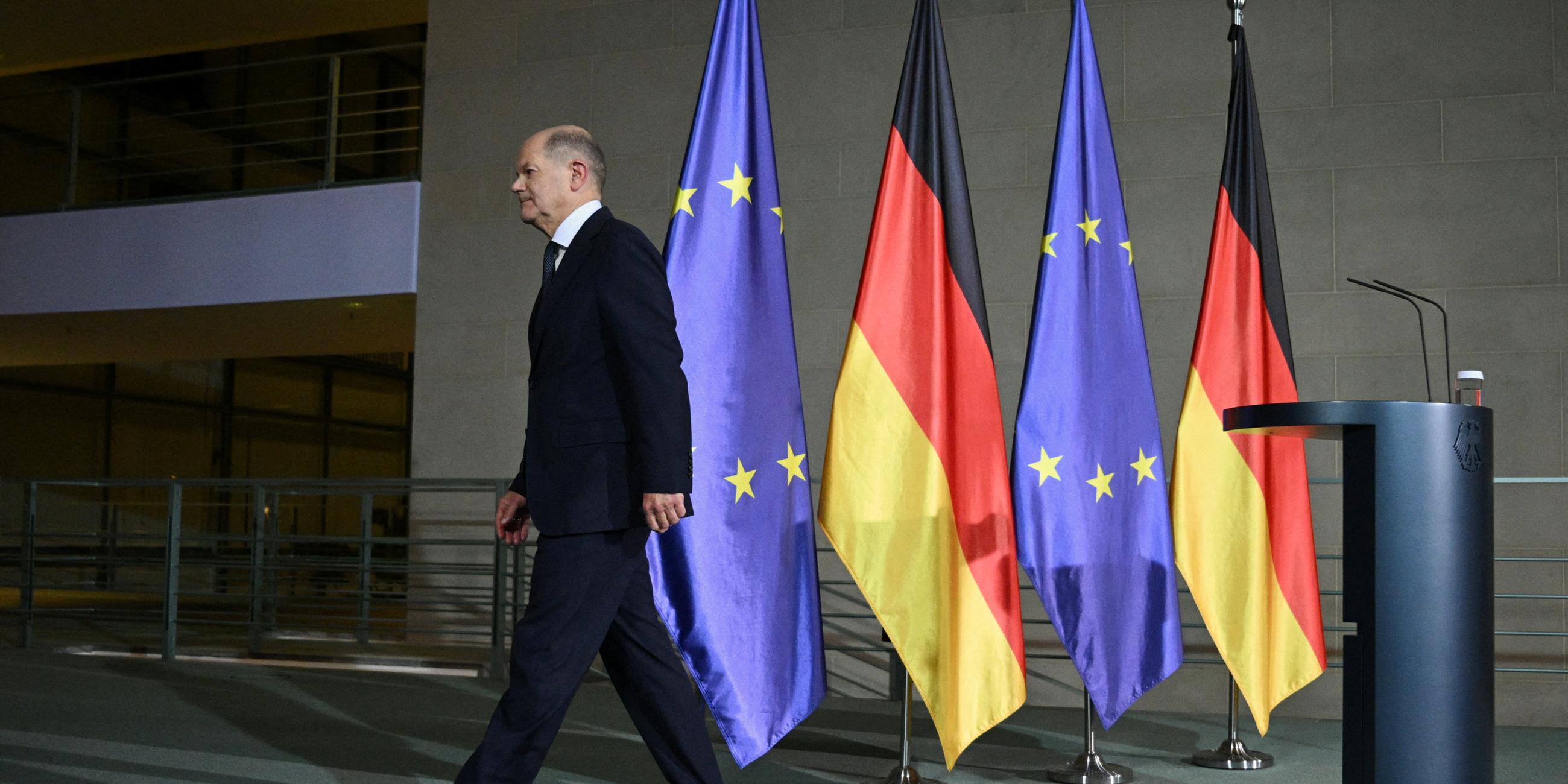 Scholz nach der Rede zum Rauswurf Lindners aus der Ampel - Geht von der Bühne