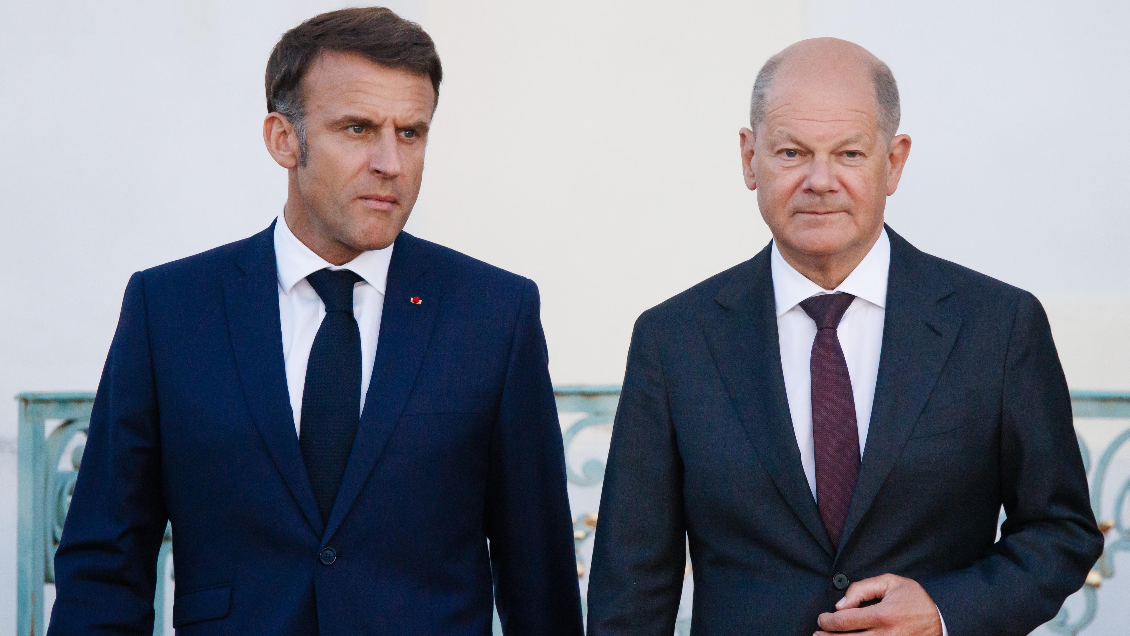 Bundekanzler Scholz und Frankreichs Präsident Macron