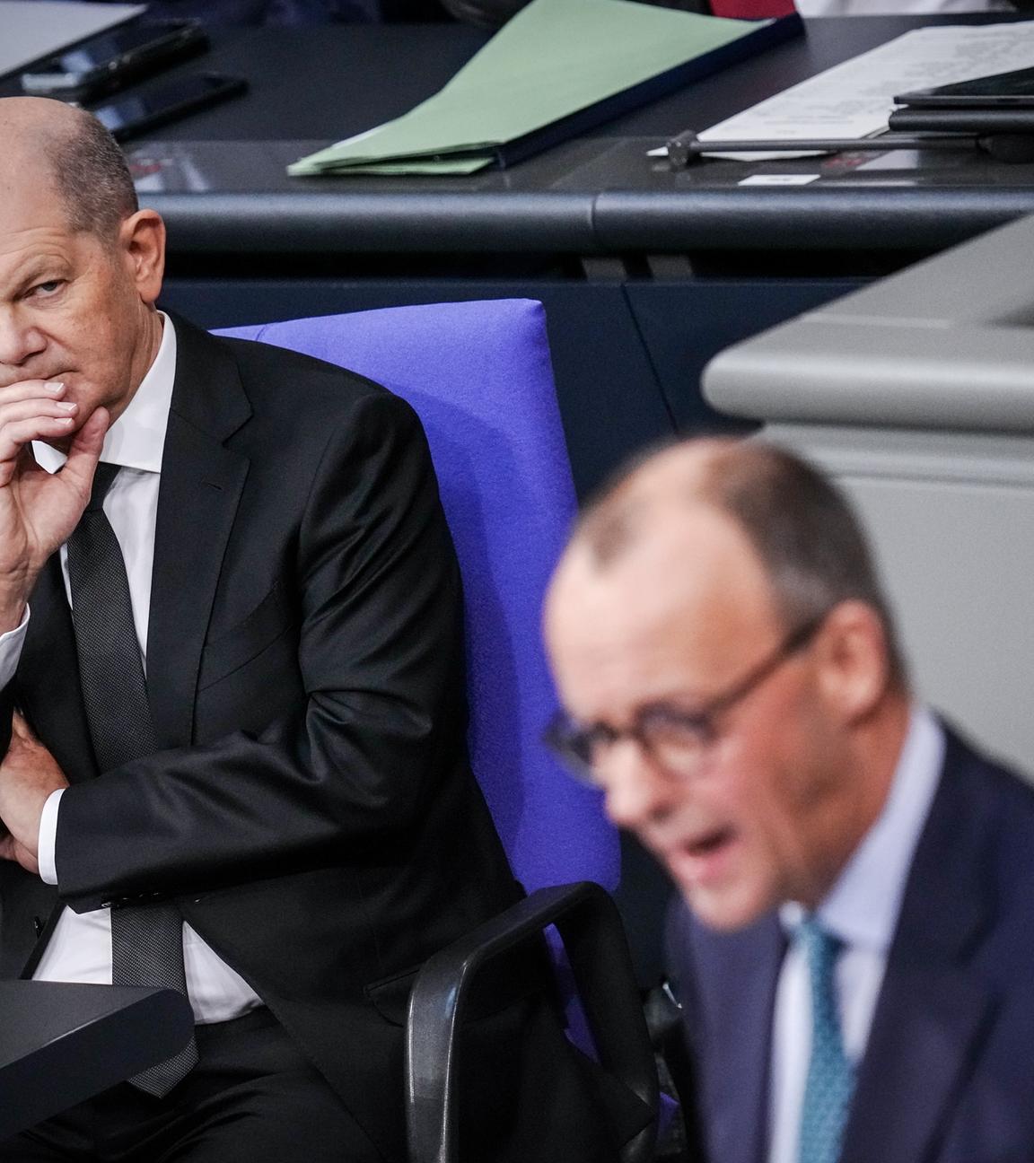 Olaf Scholz und Friedrich Merz