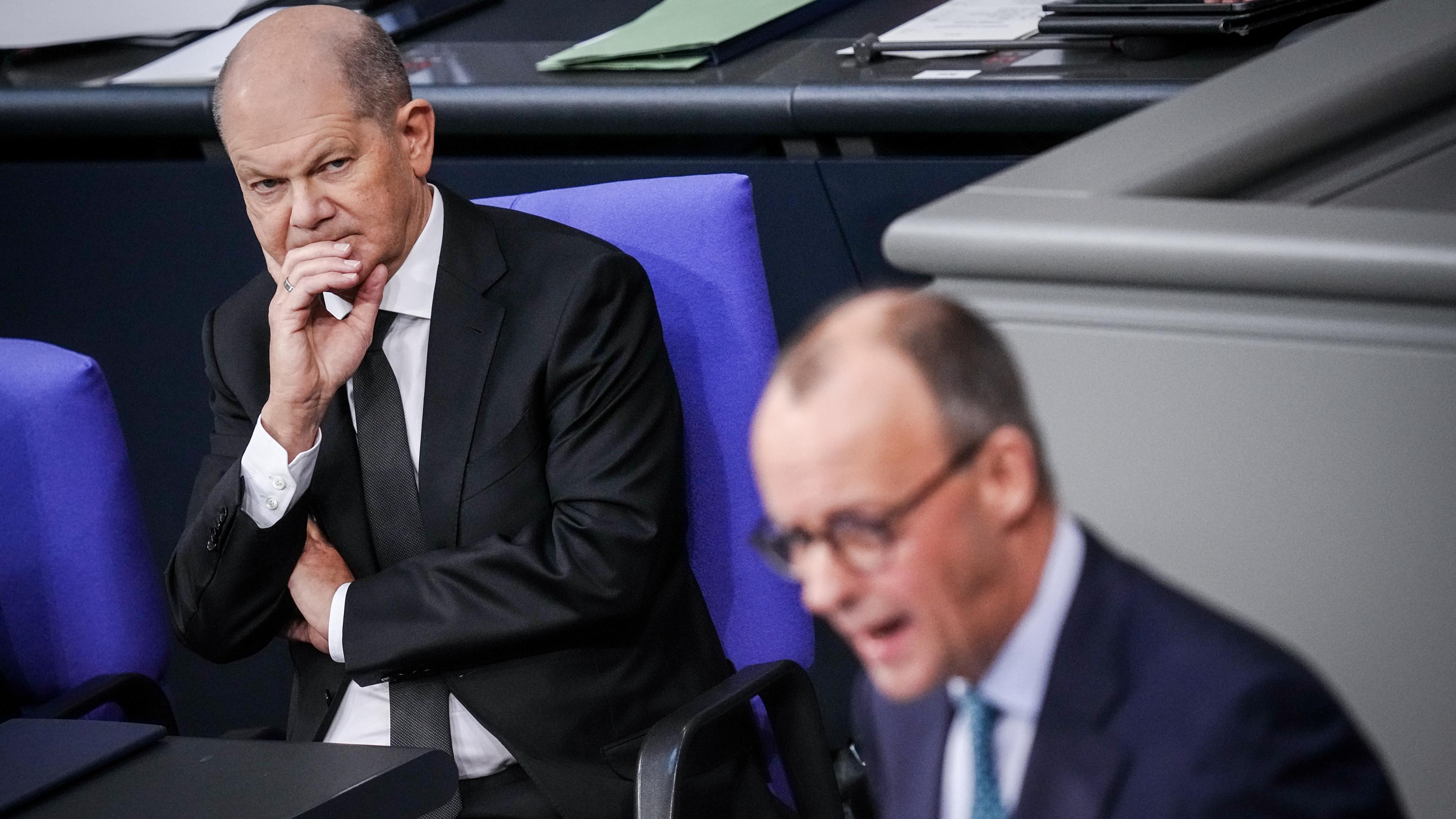 Olaf Scholz und Friedrich Merz