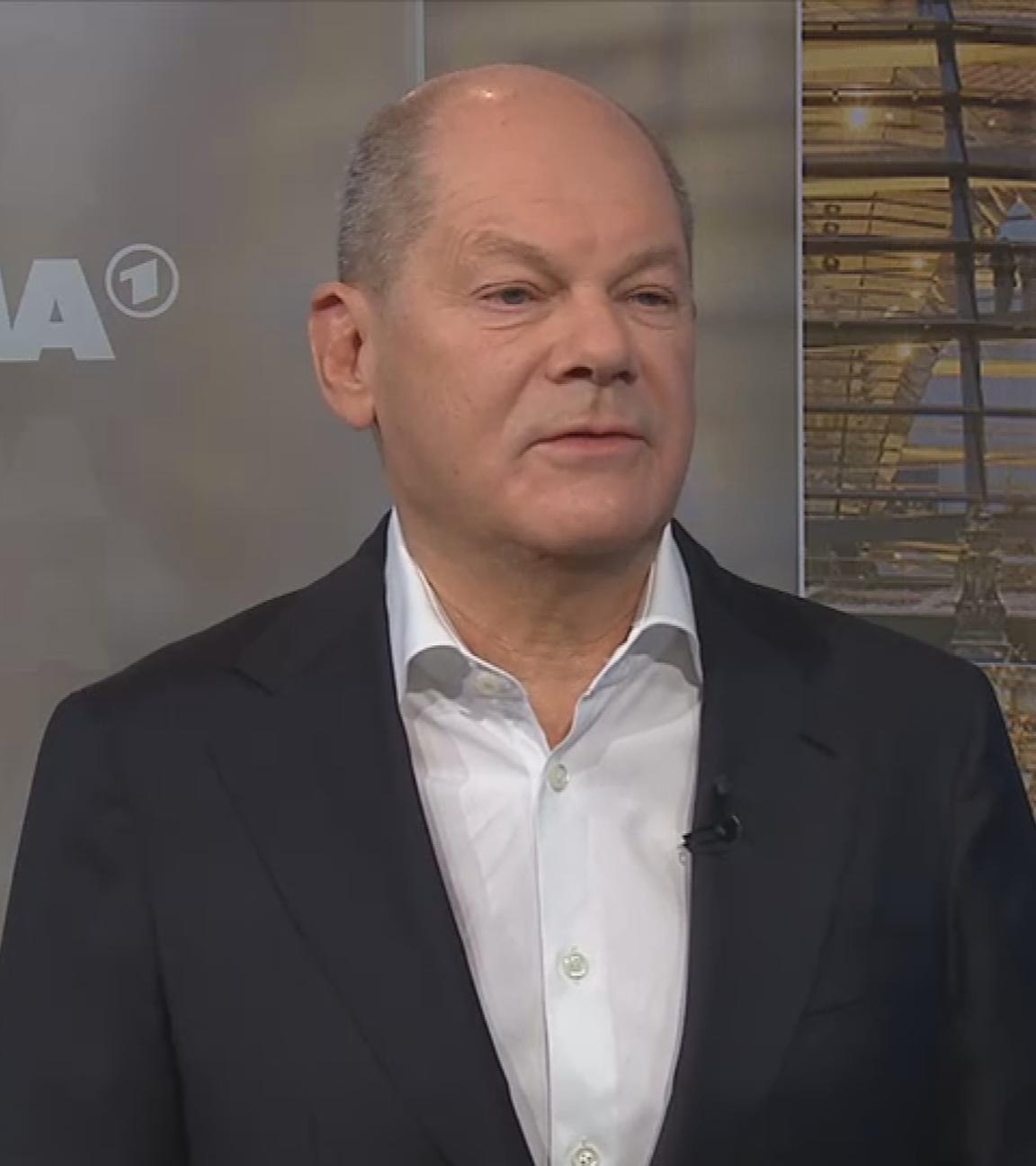 Bundeskanzler Olaf Scholz im ARD-Moma