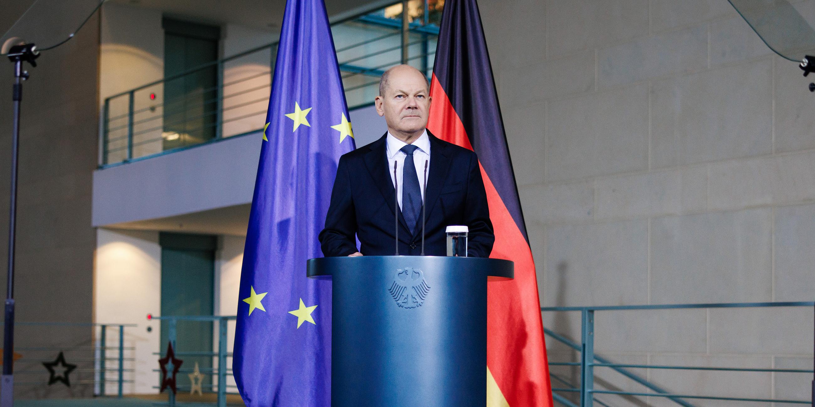 Olaf Scholz hält Rede zur Vertrauensfrage im Bundestag